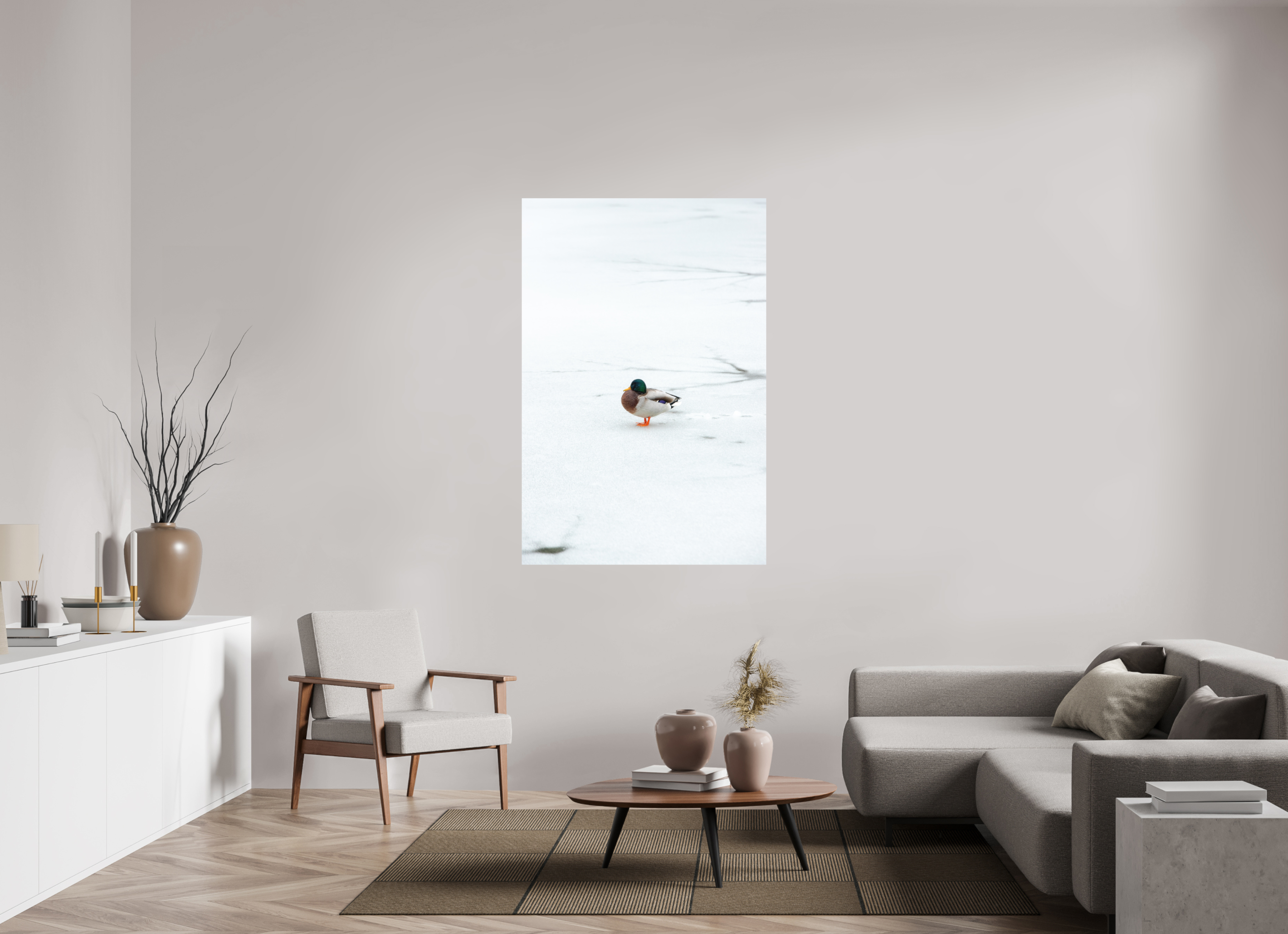 100 x 150 cm, Standard - Fuji Crystal Archive Silk Ente auf dem Prinzenteich