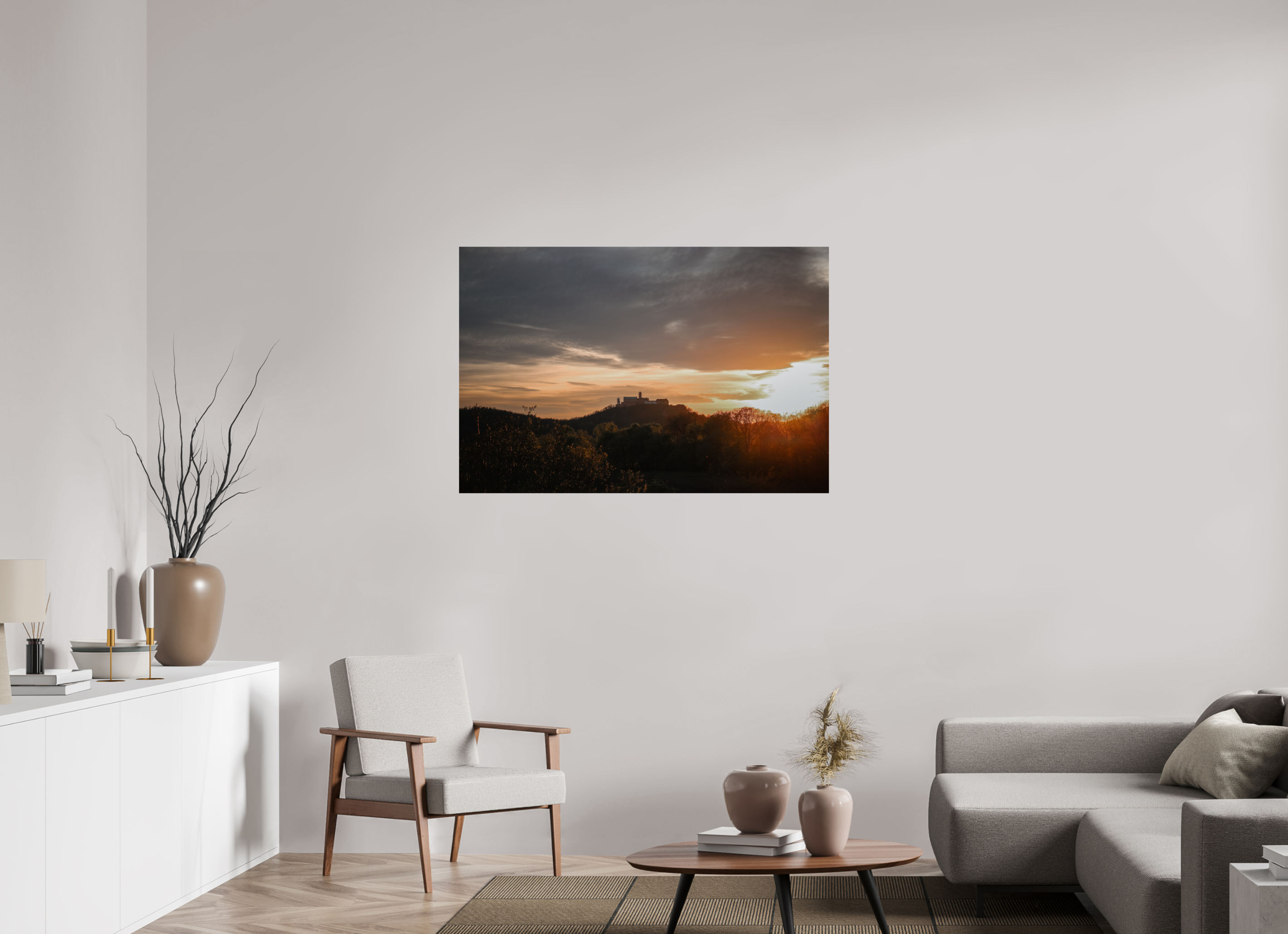 120 x 80 cm, Premium - Hahnemühle Photo Rag Baryta Wartburg Sunset