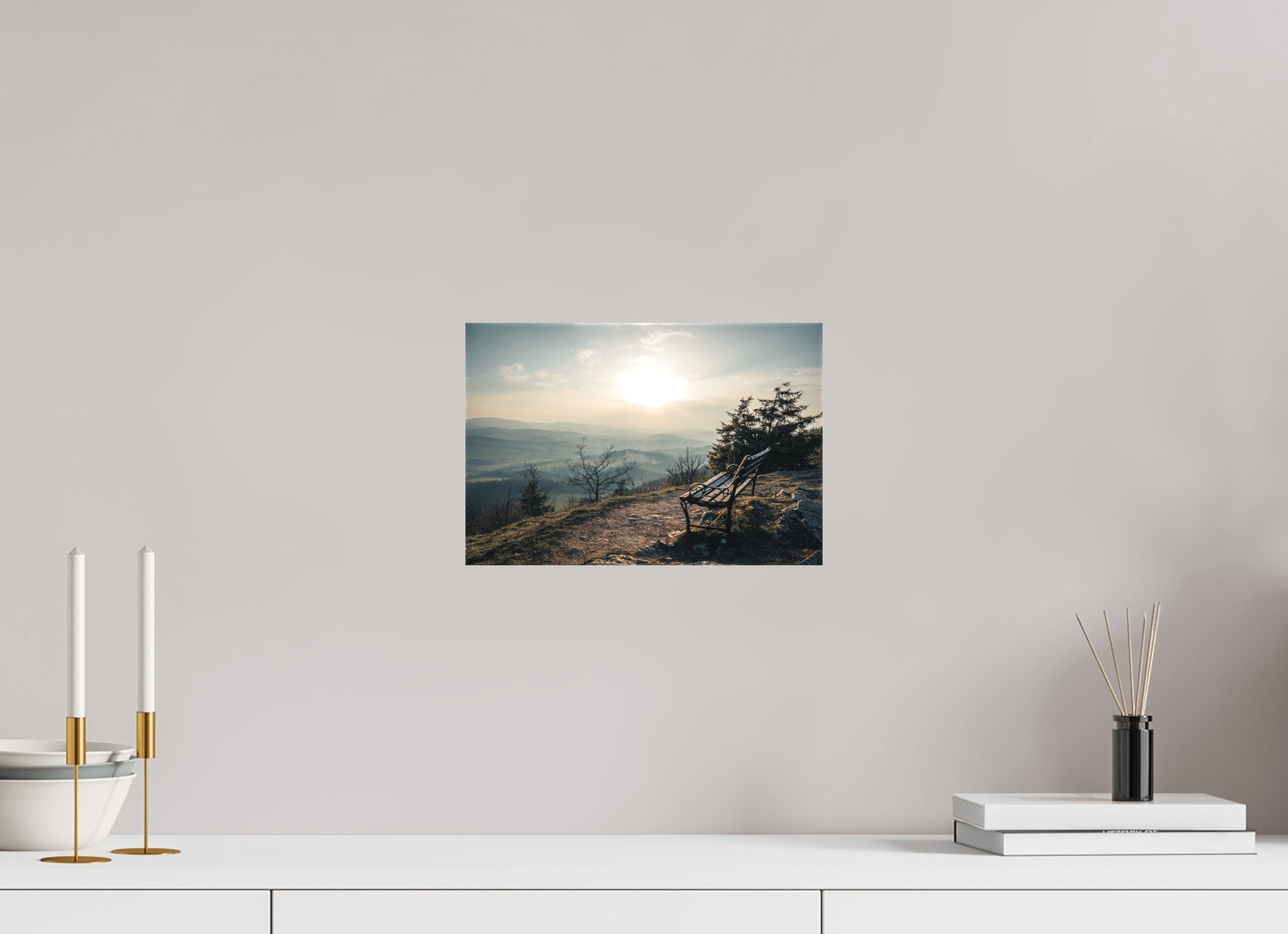 30 x 20 cm, Leinwandprint, matt Hörselberg Sunset