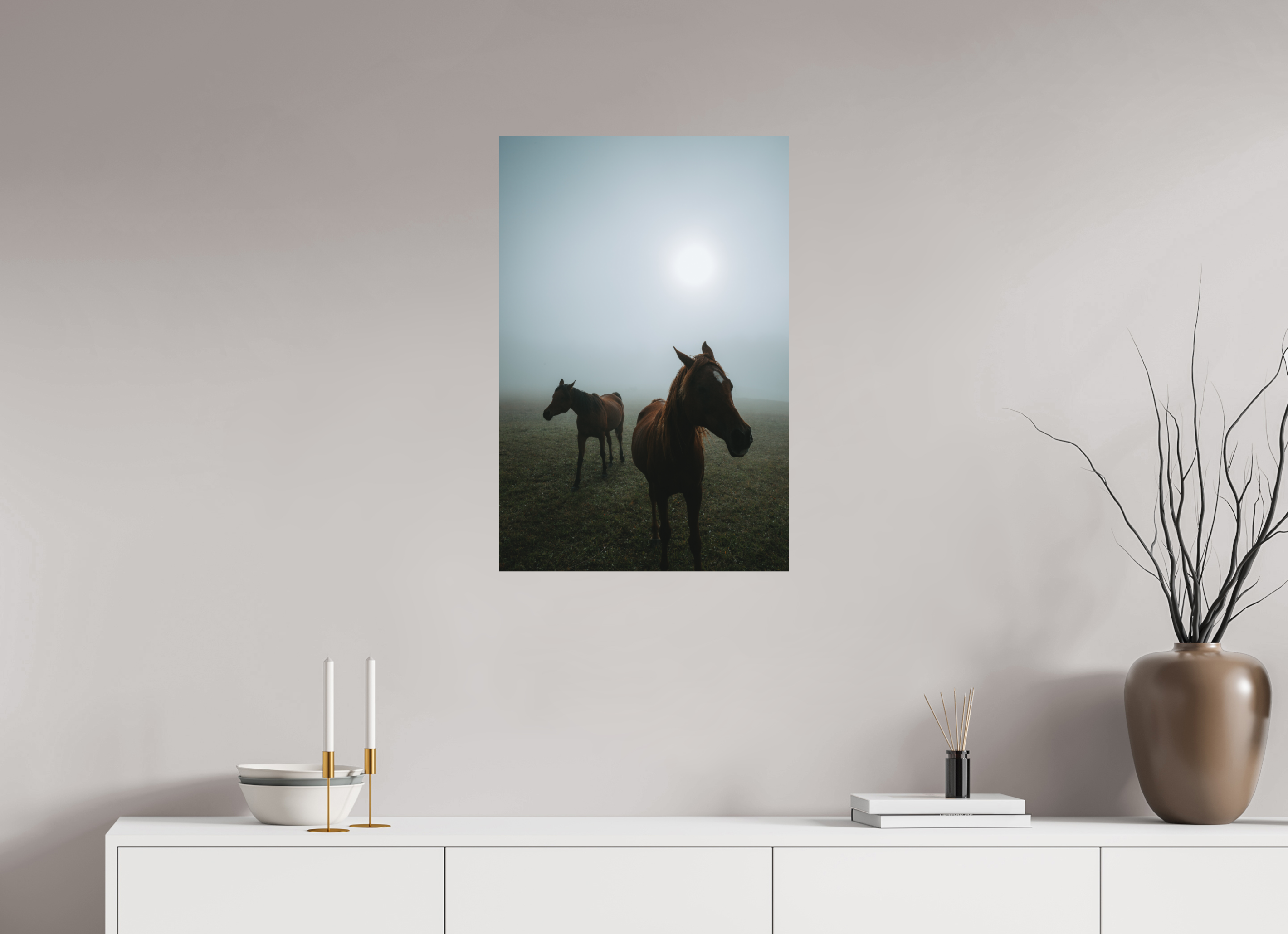 50 x 75 cm, Standard - Fuji Crystal Archive Silk Pferde am Clausberg