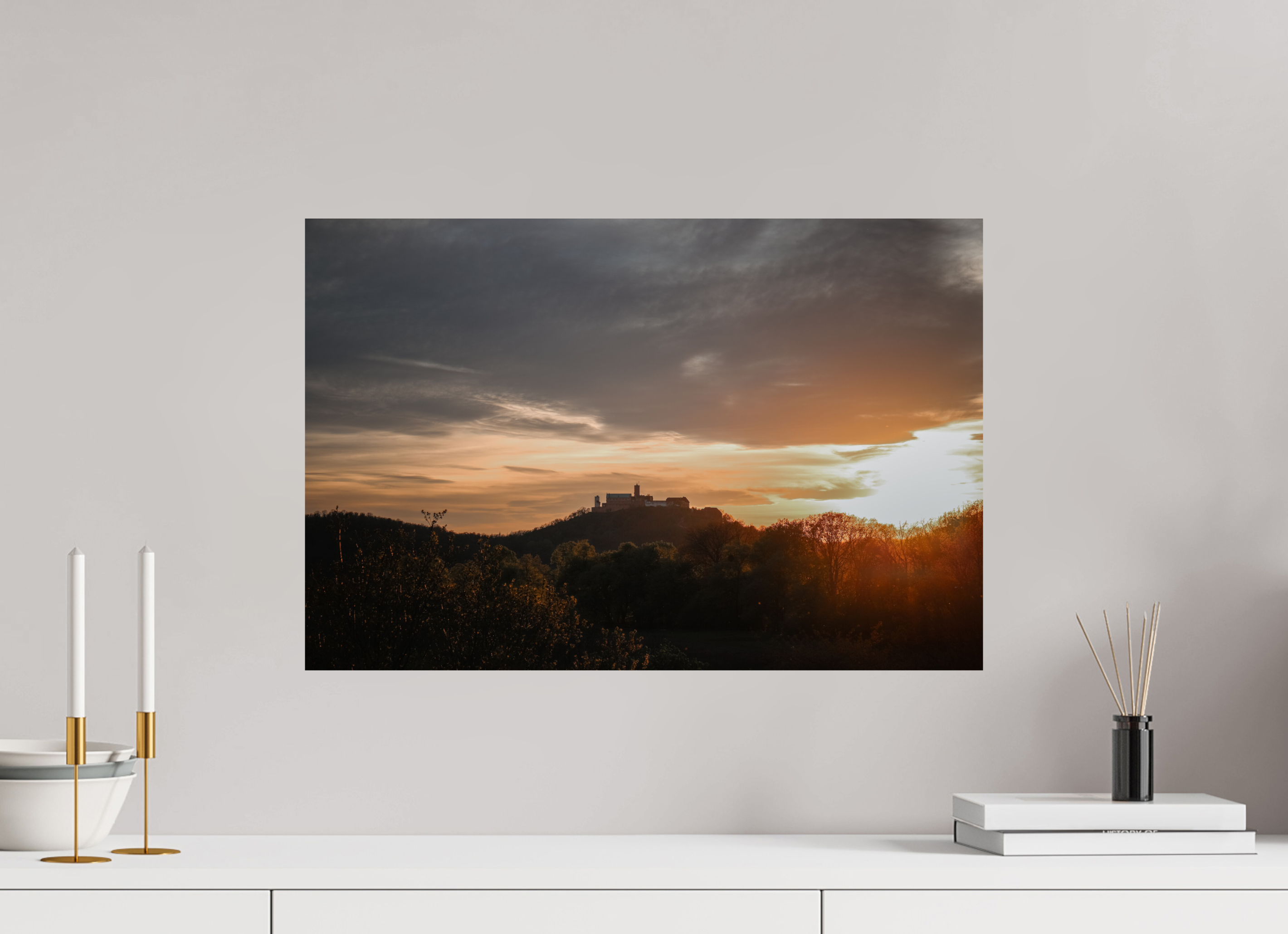 60 x 40 cm, Premium - Hahnemühle Photo Rag Baryta Wartburg Sunset