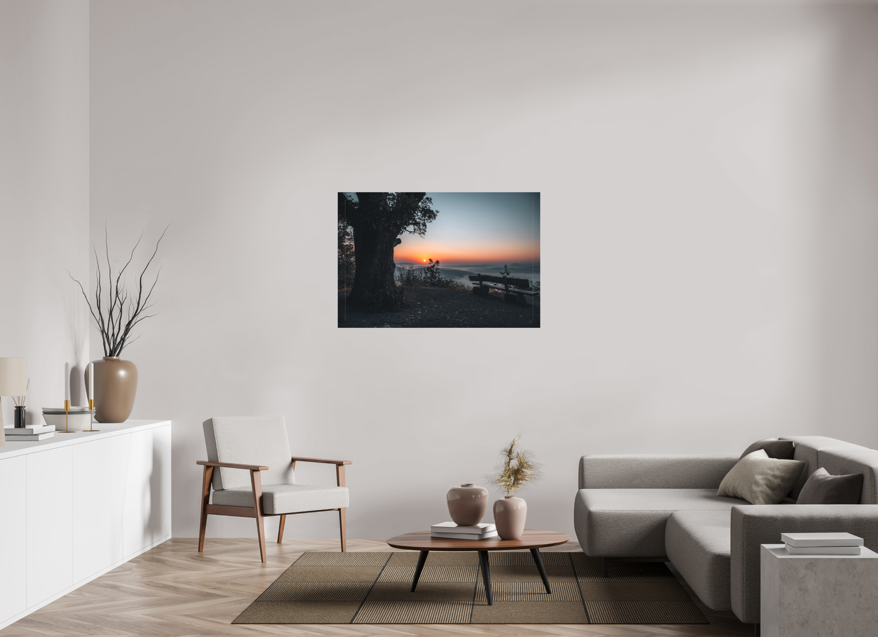 120 x 80 cm, Leinwandprint, matt Drachenstein Sunrise 2