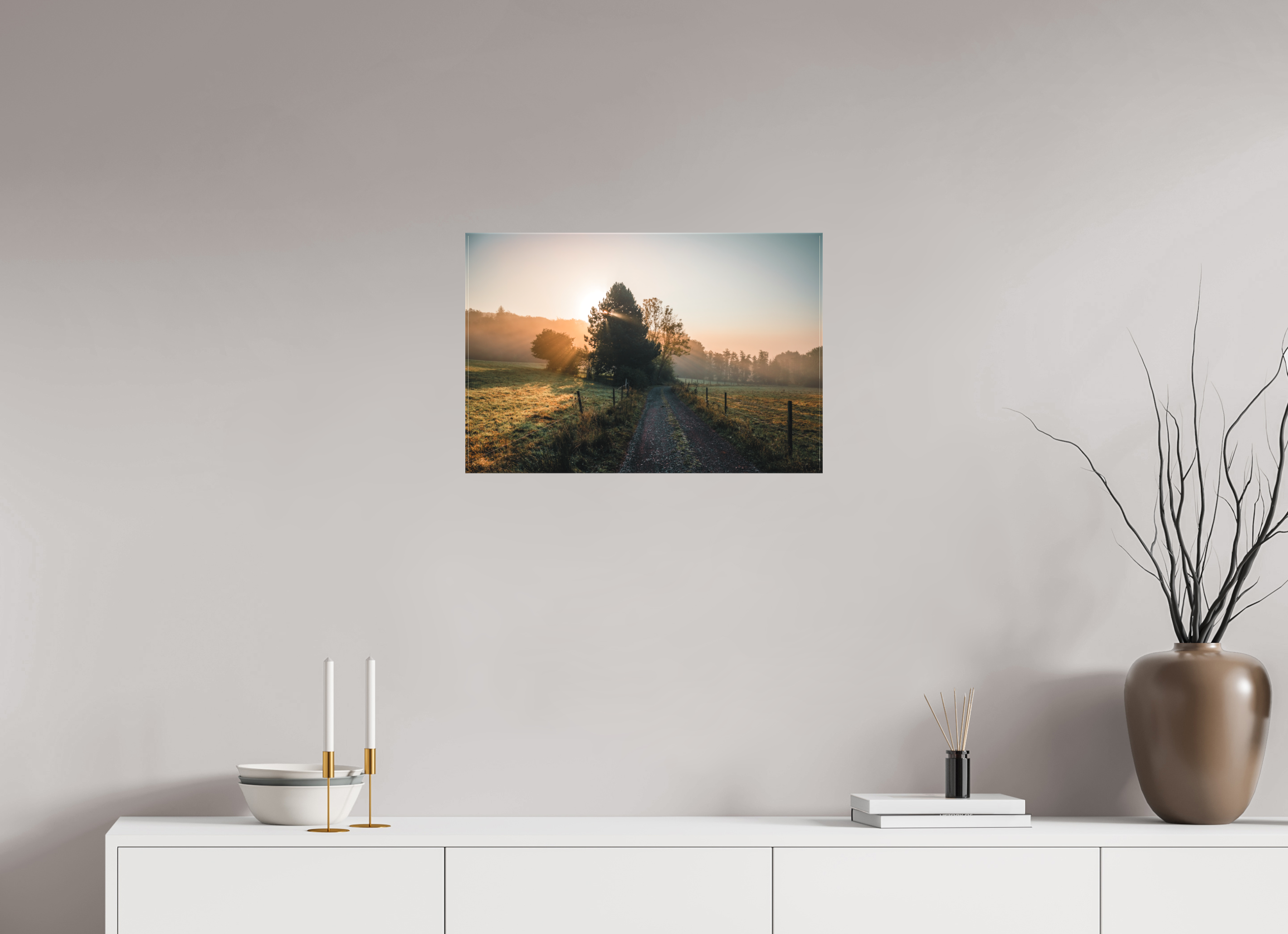 60 x 40 cm, Leinwandprint, matt Road to Mosbach