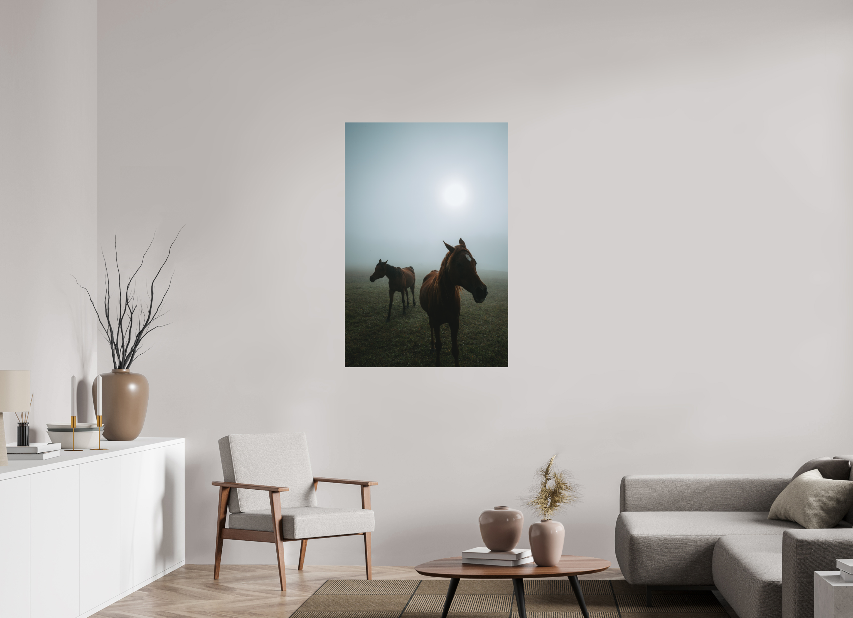 80 x 120 cm, Standard - Fuji Crystal Archive Silk Pferde am Clausberg