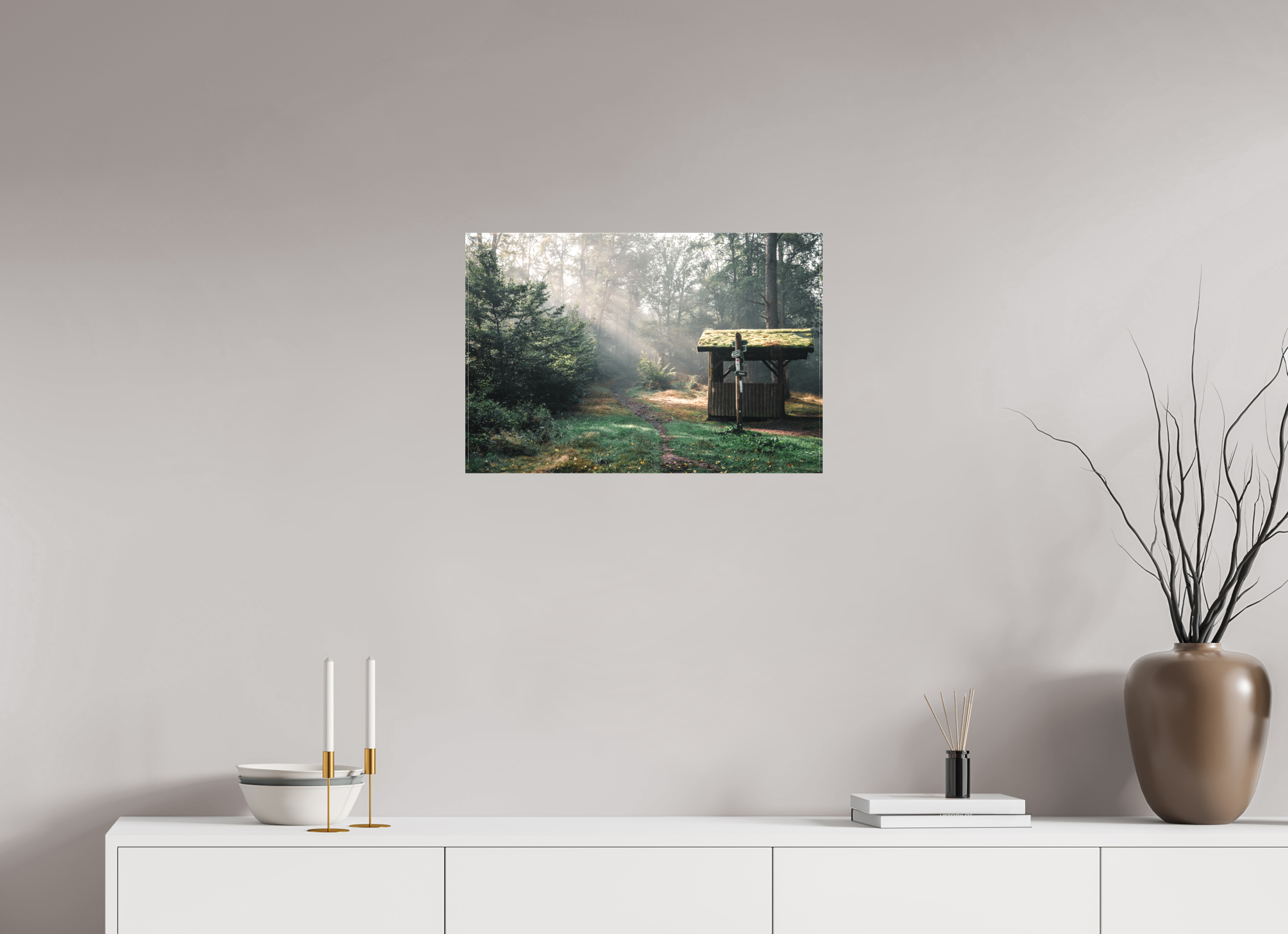 60 x 40 cm, Leinwandprint, matt Märchenwald