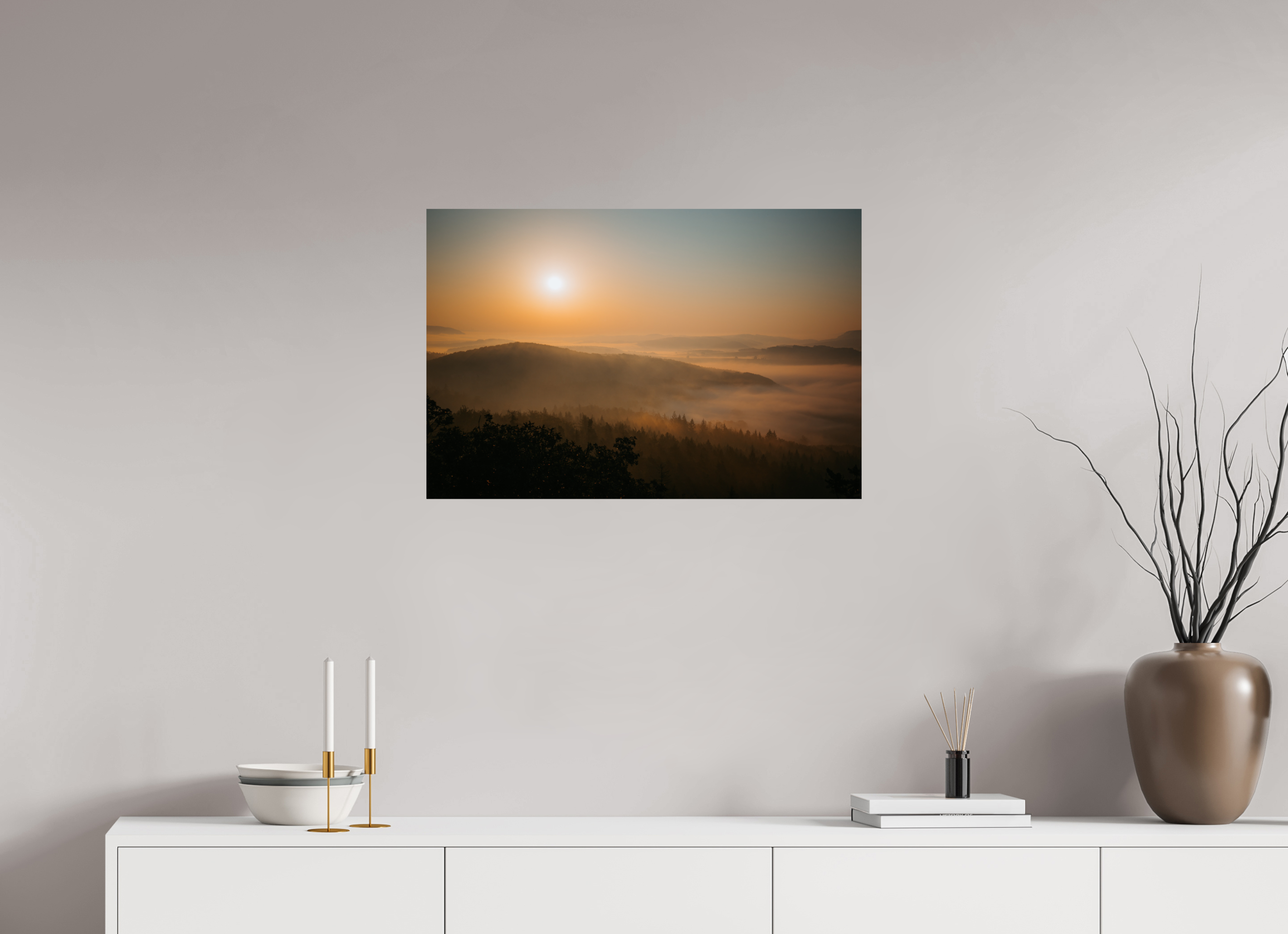 75 x 50 cm, Premium - Hahnemühle Photo Rag Baryta Drachenstein Sunrise