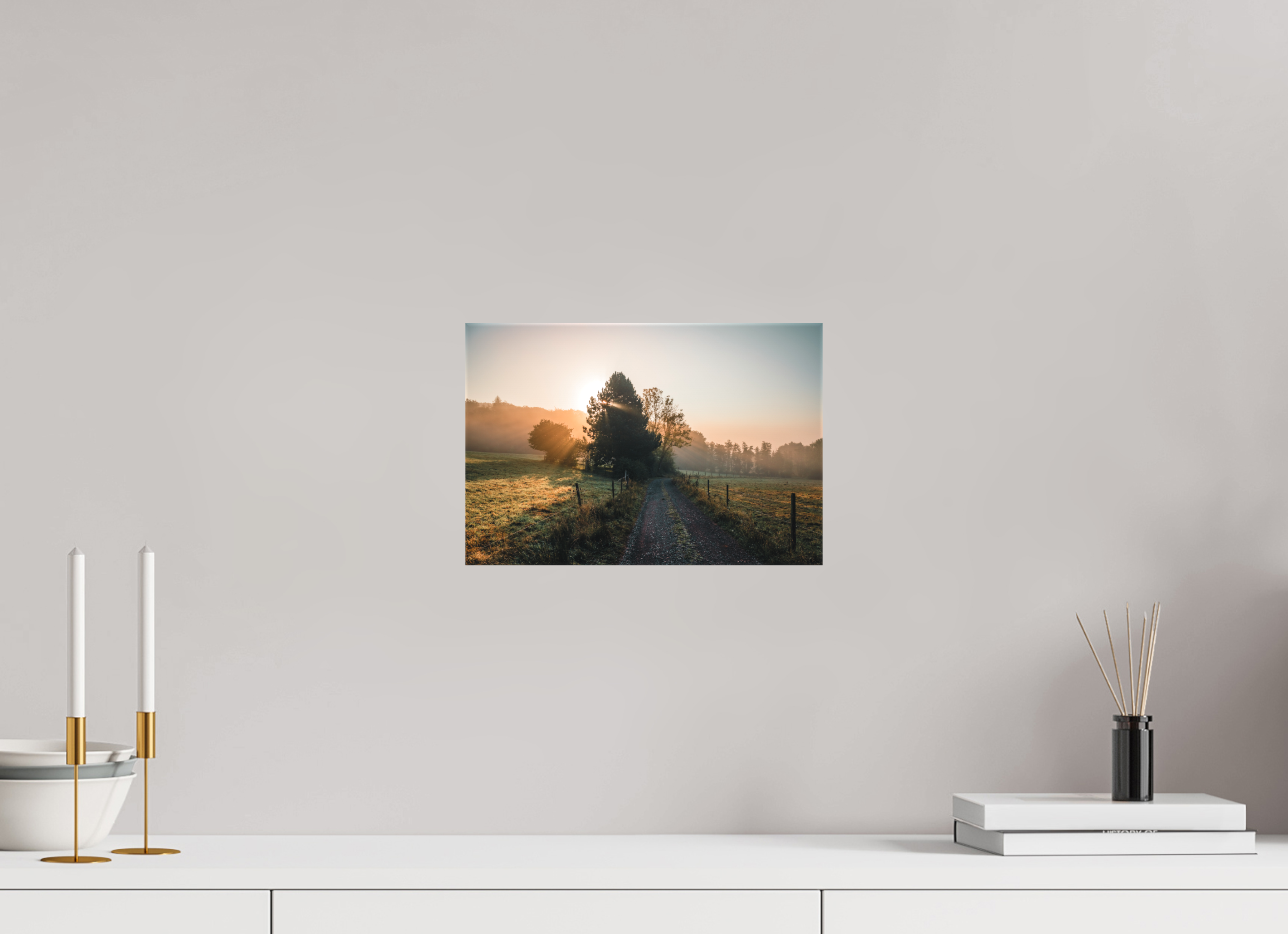 30 x 20 cm, Leinwandprint, matt Road to Mosbach