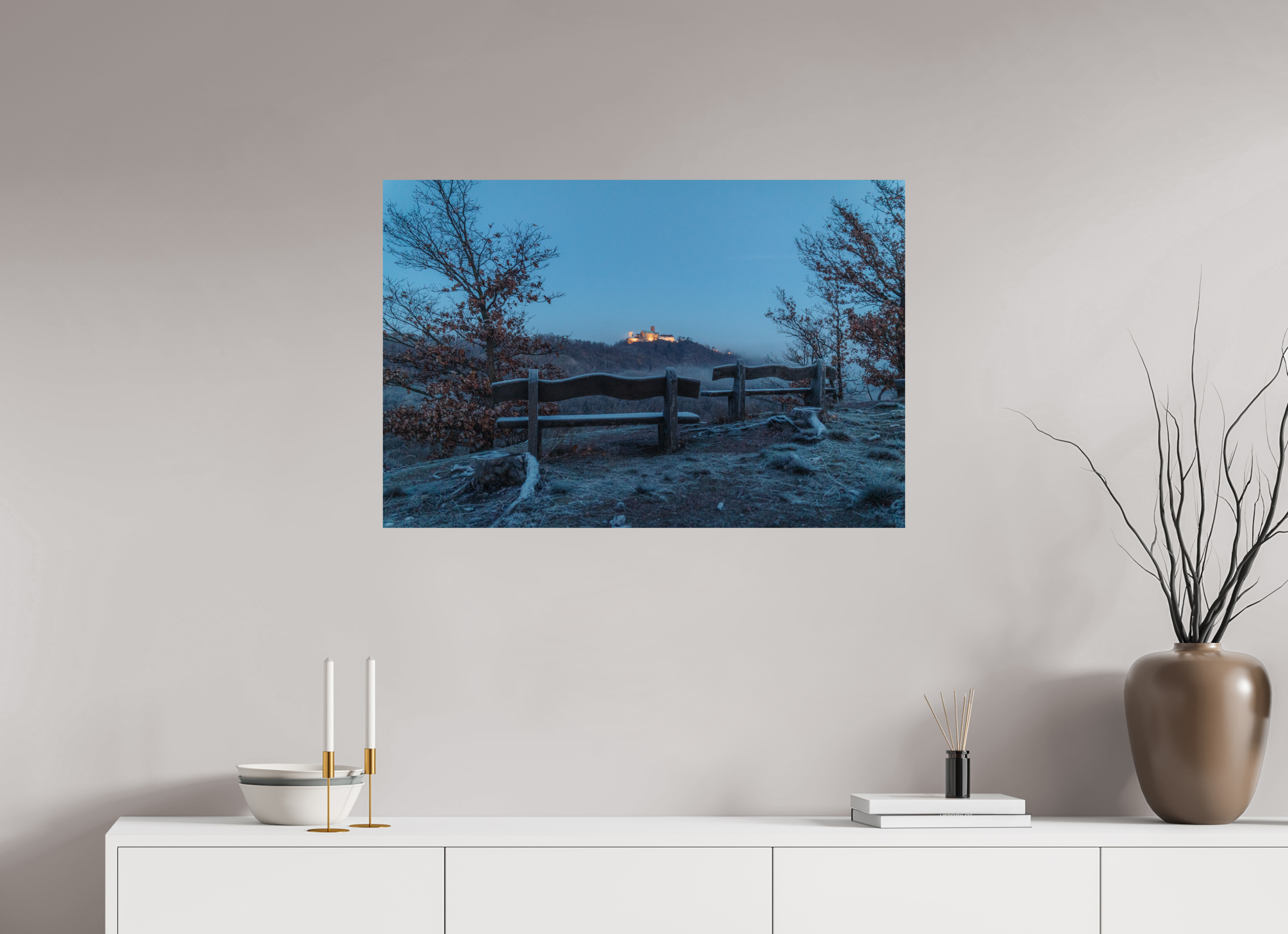 90 x 60 cm, Premium - Hahnemühle Photo Rag Baryta Wartburg Winter