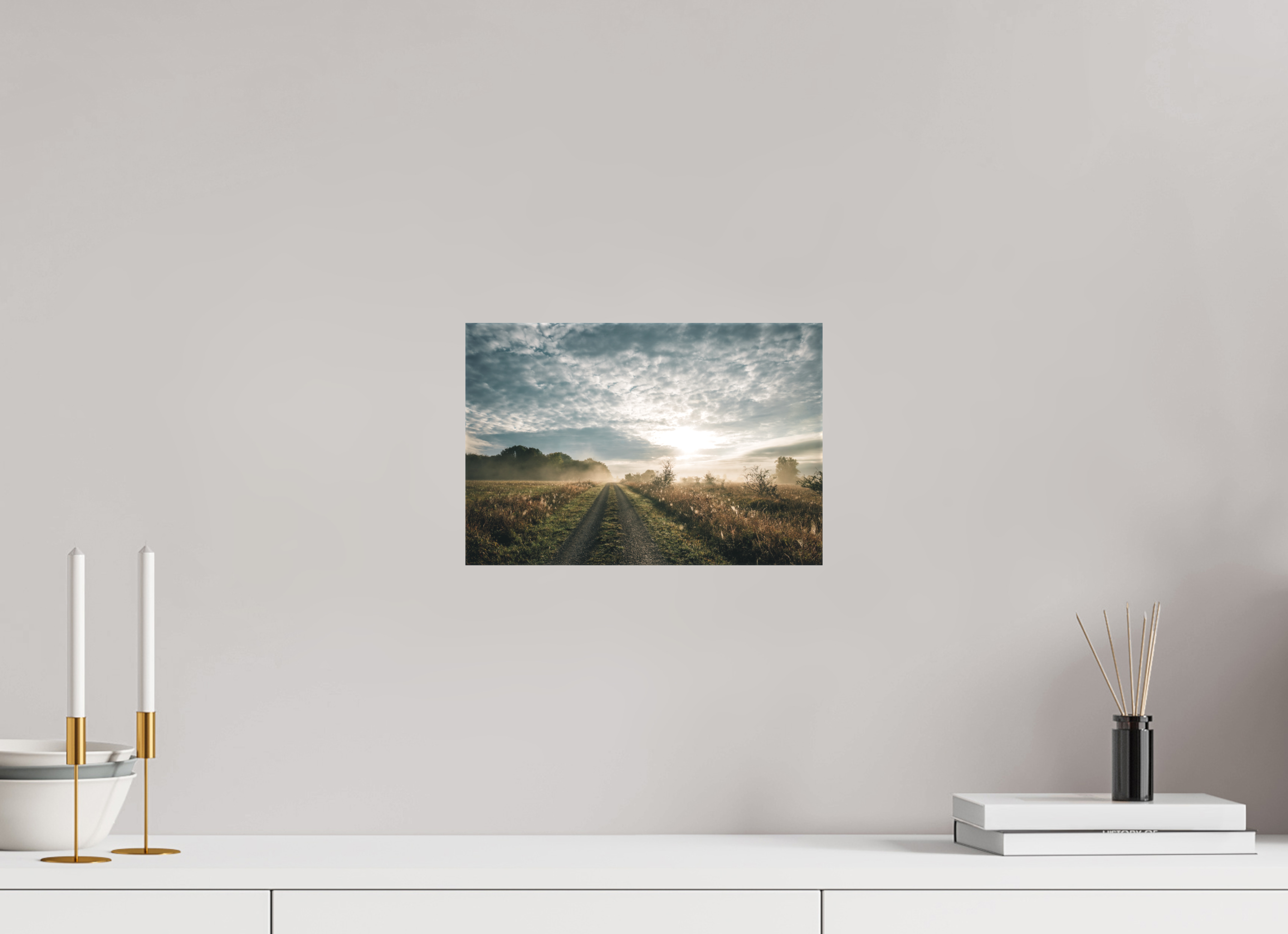 30 x 20 cm, Leinwandprint, matt Hainich Sunrise