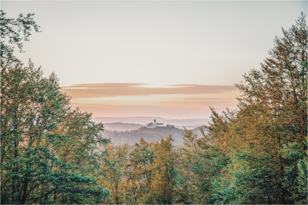 Wartburg bei Eisenach vom Marienblick an der Weinstraße