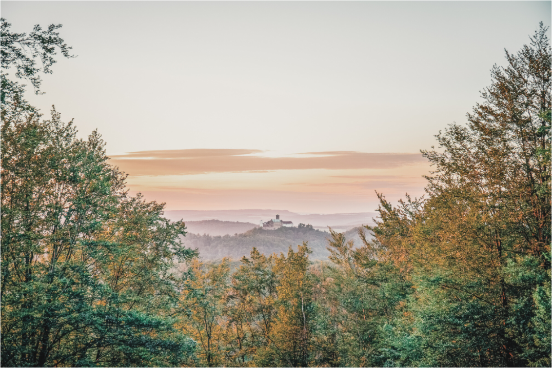 Wartburg bei Eisenach vom Marienblick an der Weinstraße