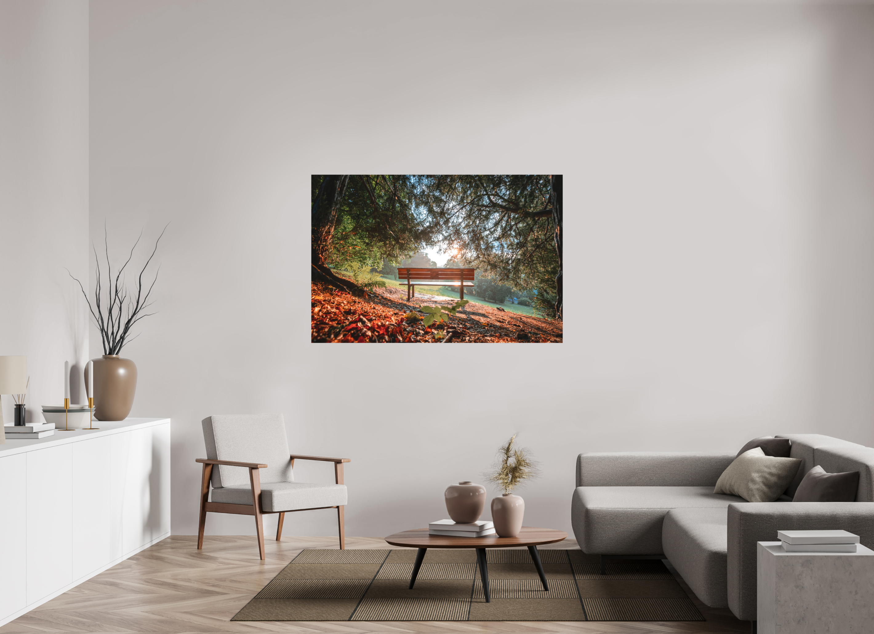 150 x 100 cm, Leinwandprint, matt Eisenach Stadtpark