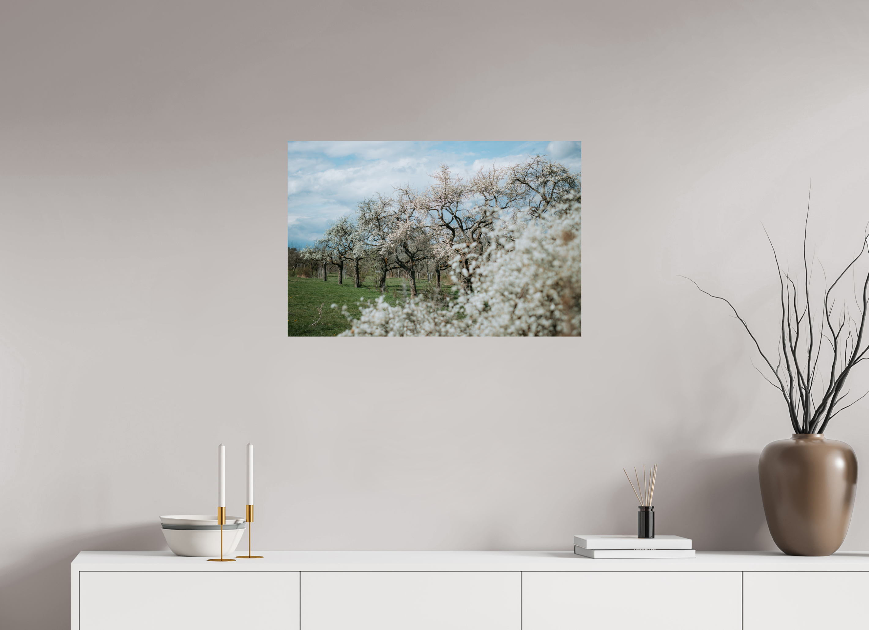 75 x 50 cm, Premium - Hahnemühle Photo Rag Baryta Kirschblüte