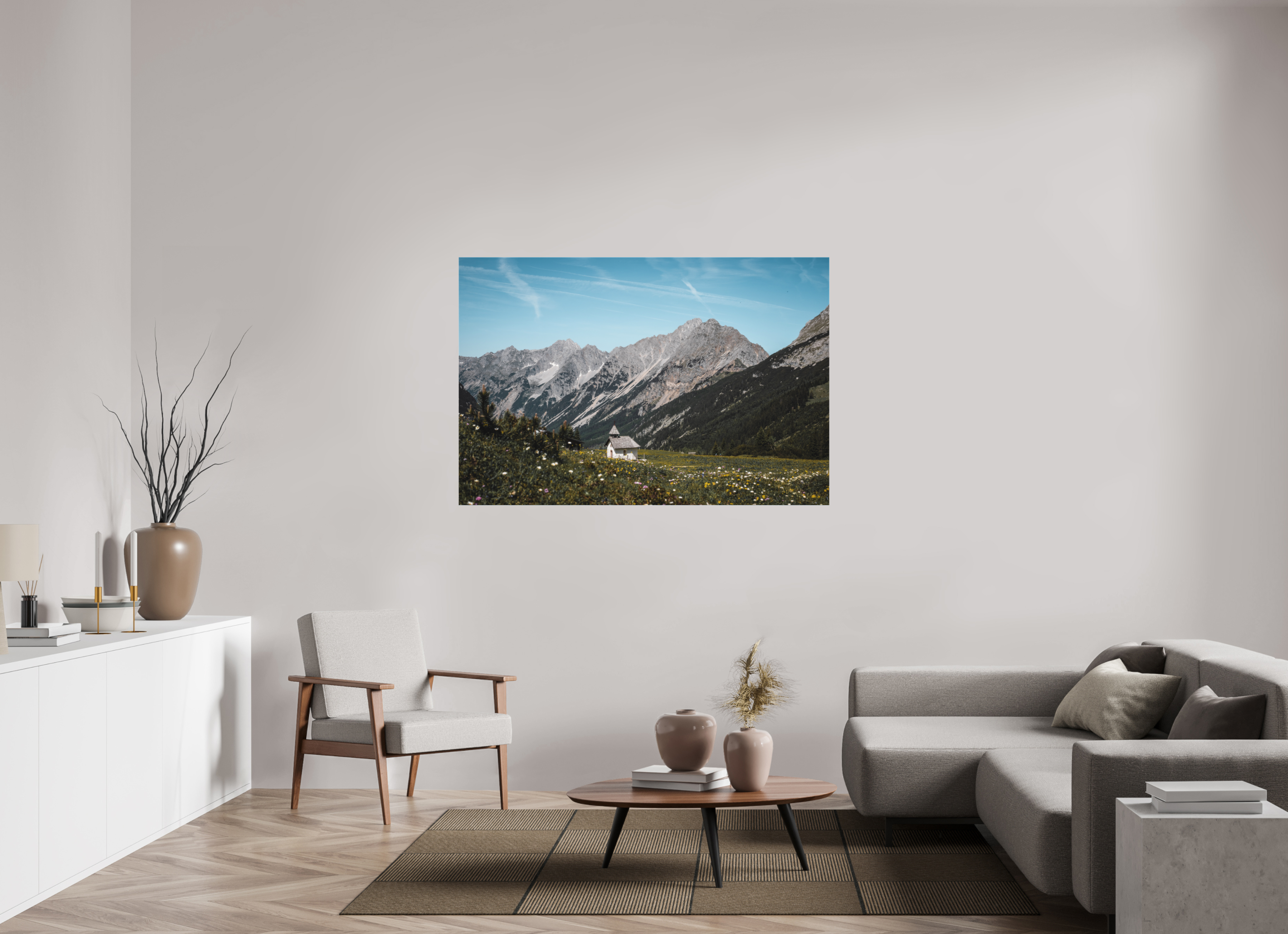 150 x 100 cm, Leinwandprint, matt Karwendel 2