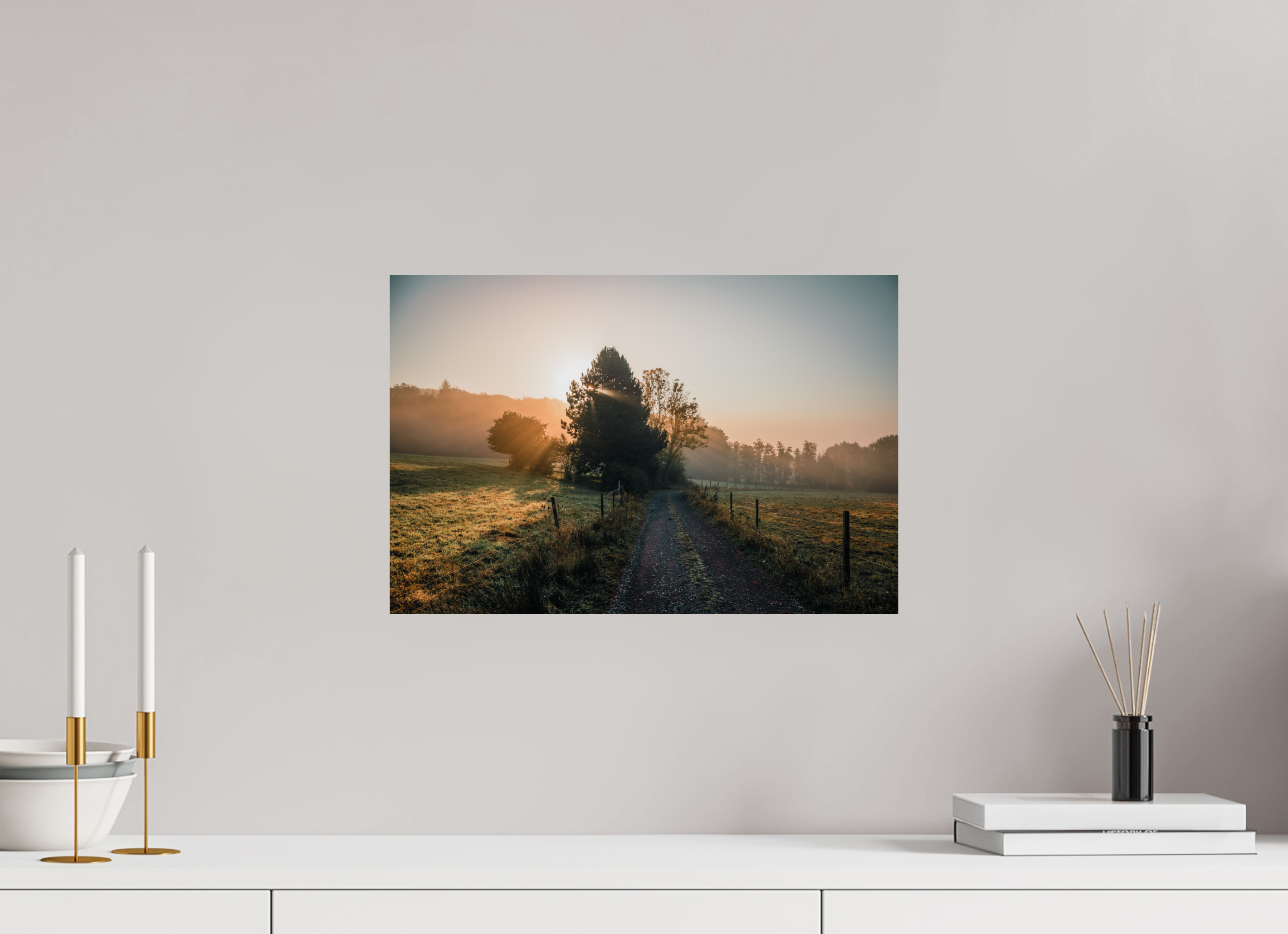 45 x 30 cm, Premium - Hahnemühle Photo Rag Baryta Road to Mosbach