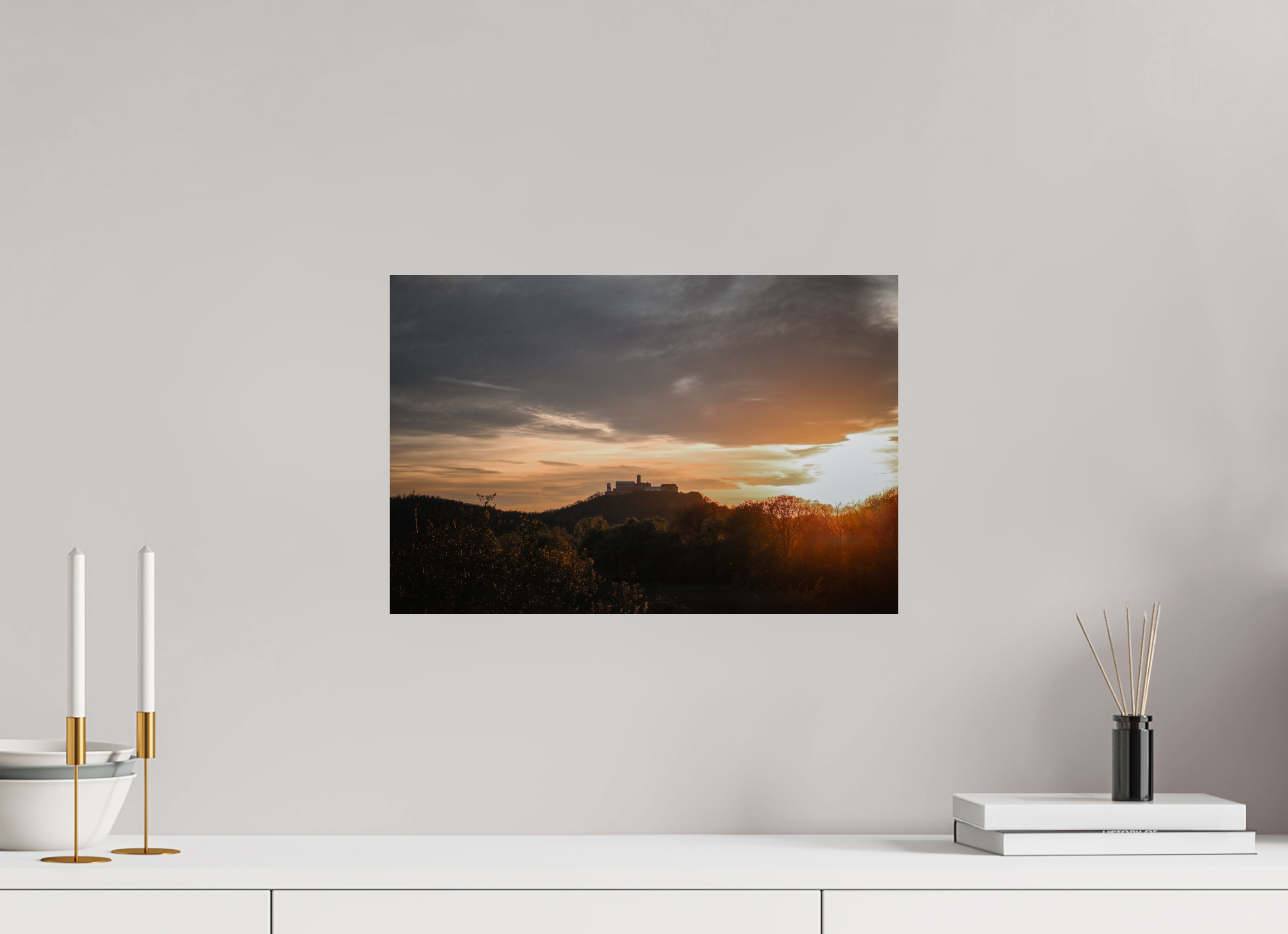 45 x 30 cm, Premium - Hahnemühle Photo Rag Baryta Wartburg Sunset