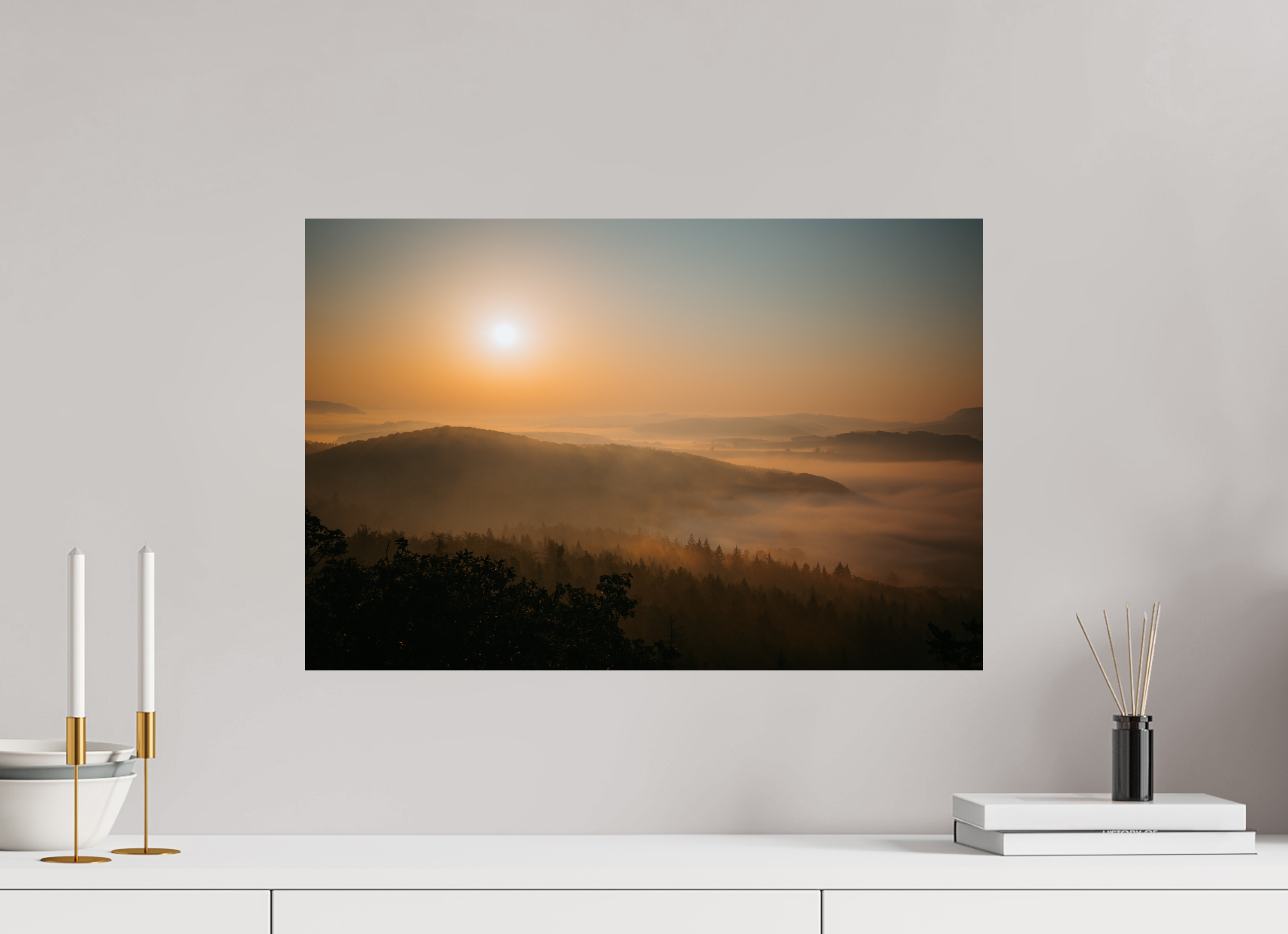 60 x 40 cm, Premium - Hahnemühle Photo Rag Baryta Drachenstein Sunrise