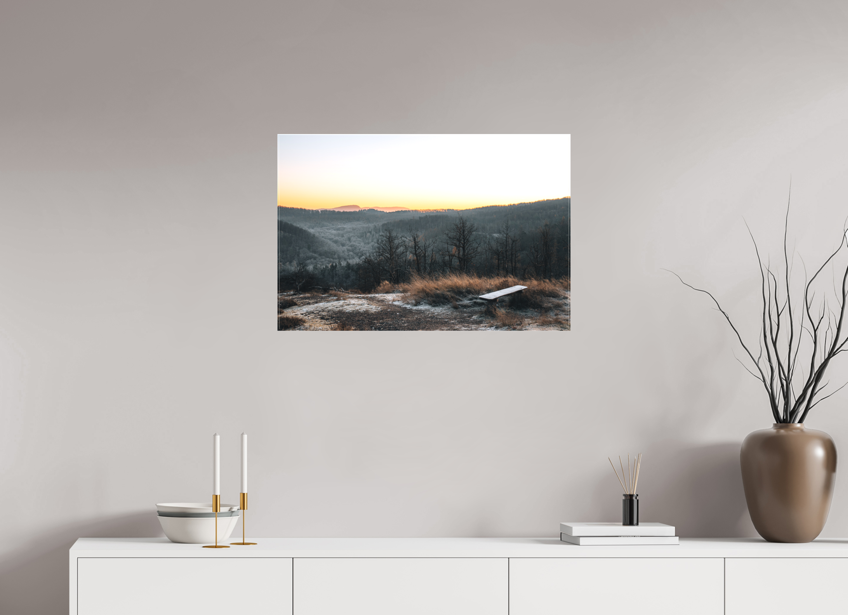 75 x 50 cm, Leinwandprint, matt Breitengescheid Sunrise