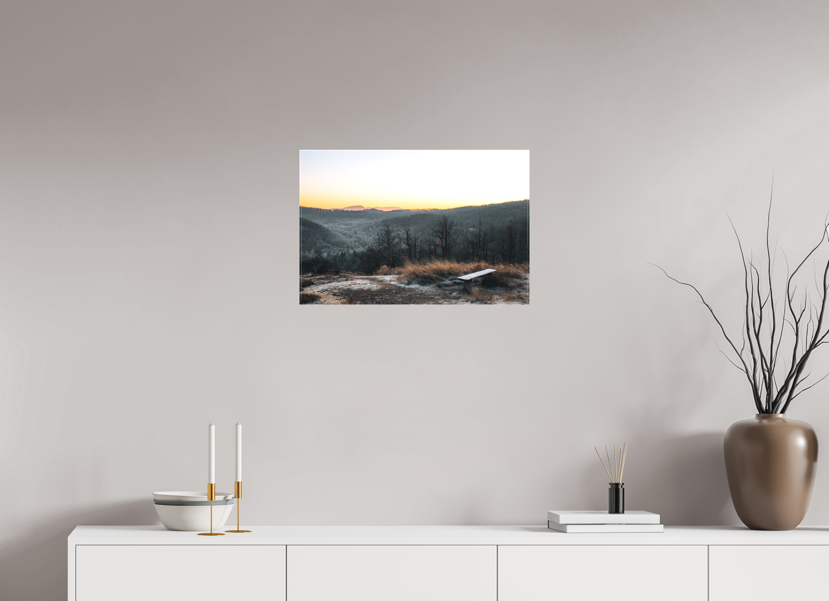 60 x 40 cm, Leinwandprint, matt Breitengescheid Sunrise