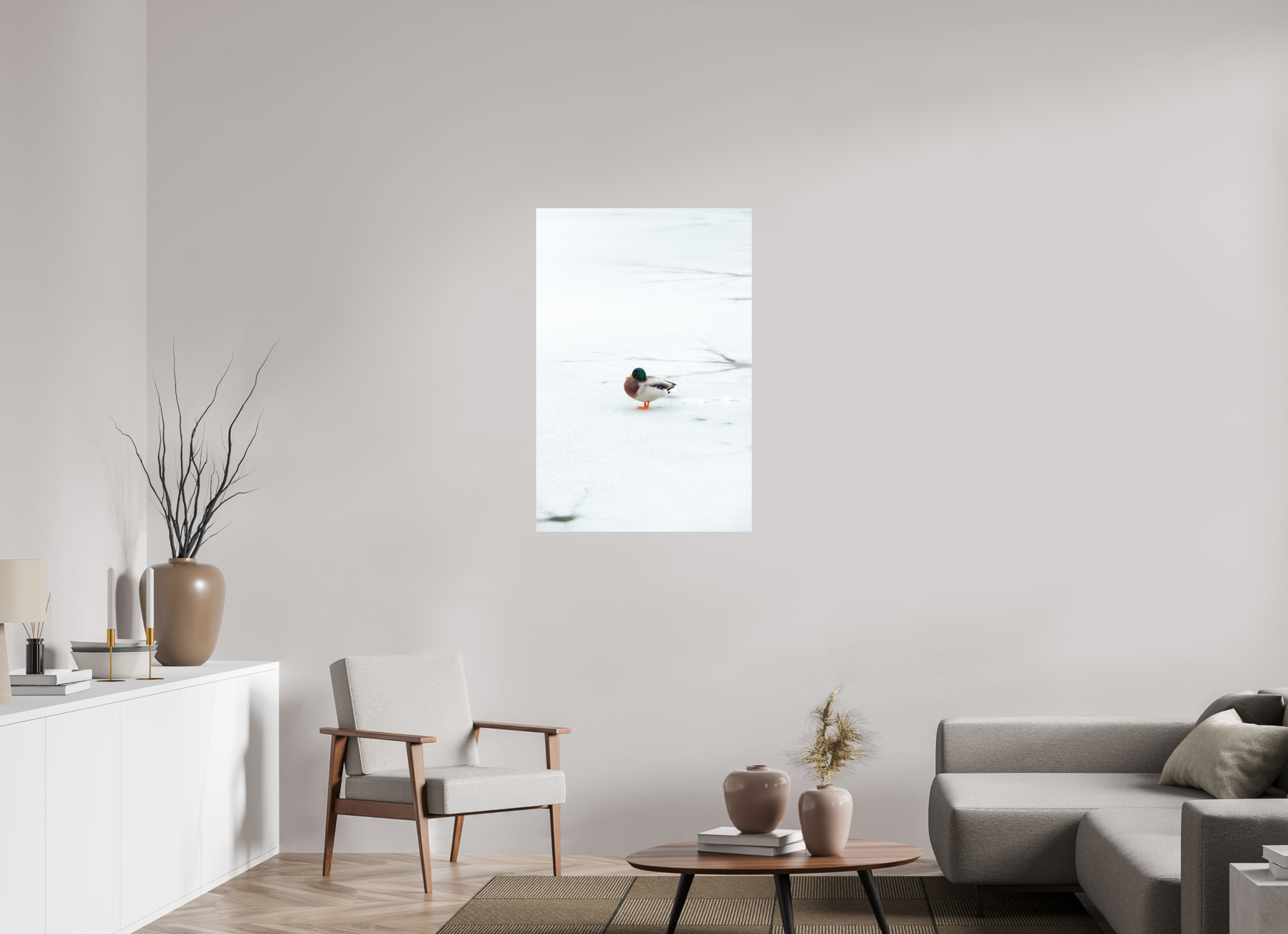 70 x 105 cm, Standard - Fuji Crystal Archive Silk Ente auf dem Prinzenteich