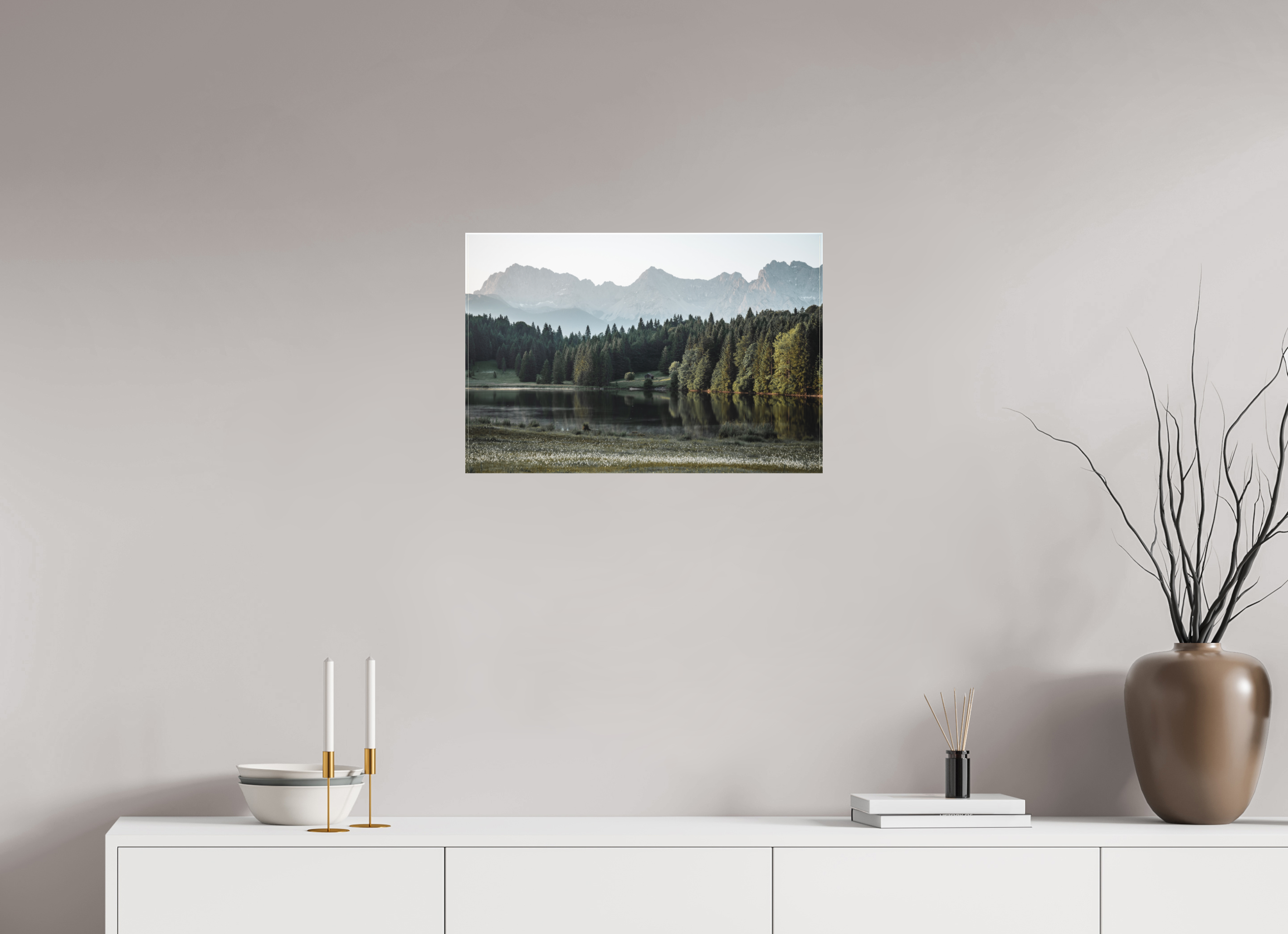 60 x 40 cm, Leinwandprint, matt Karwendel 3