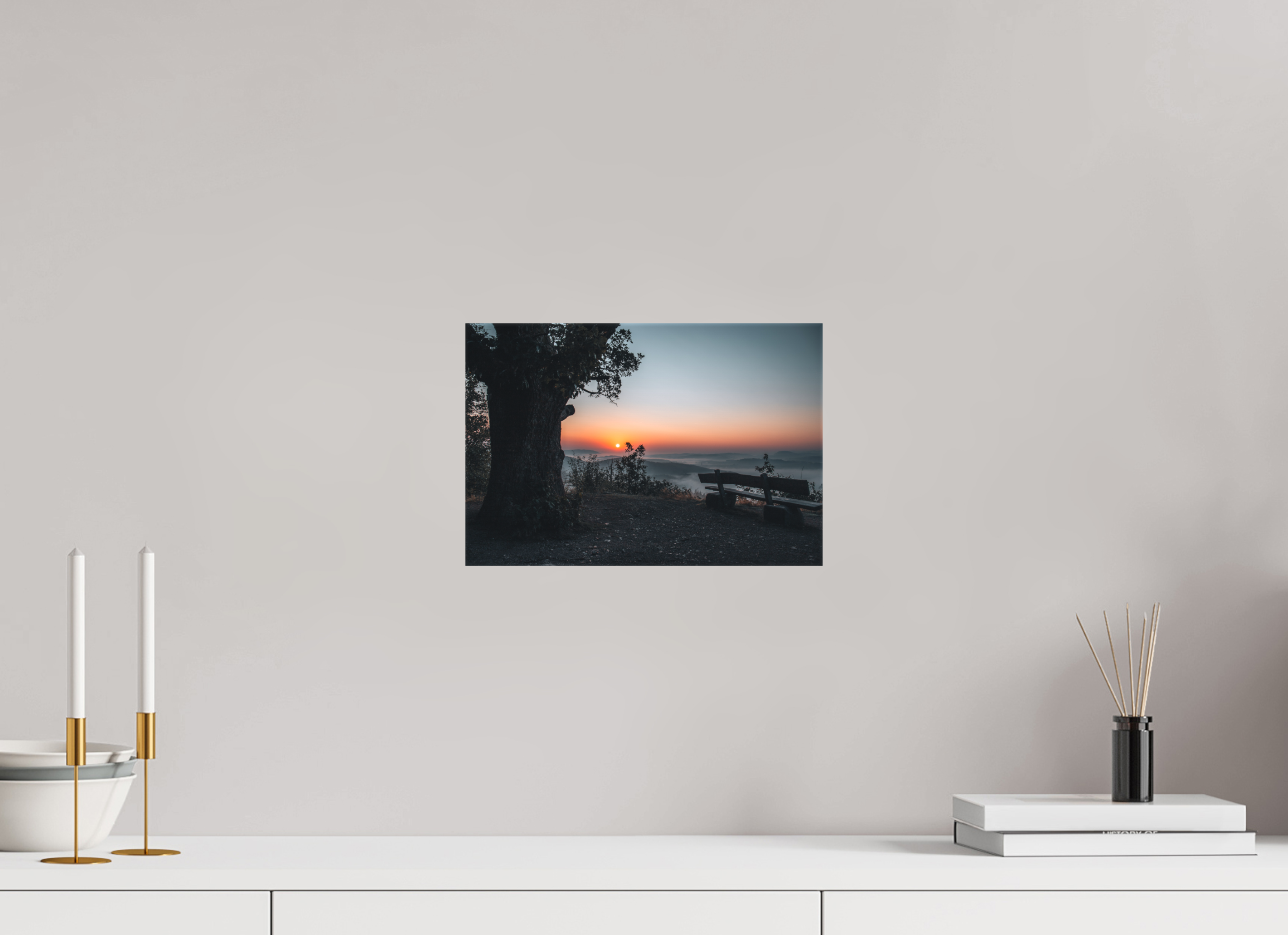 30 x 20 cm, Leinwandprint, matt Drachenstein Sunrise 2
