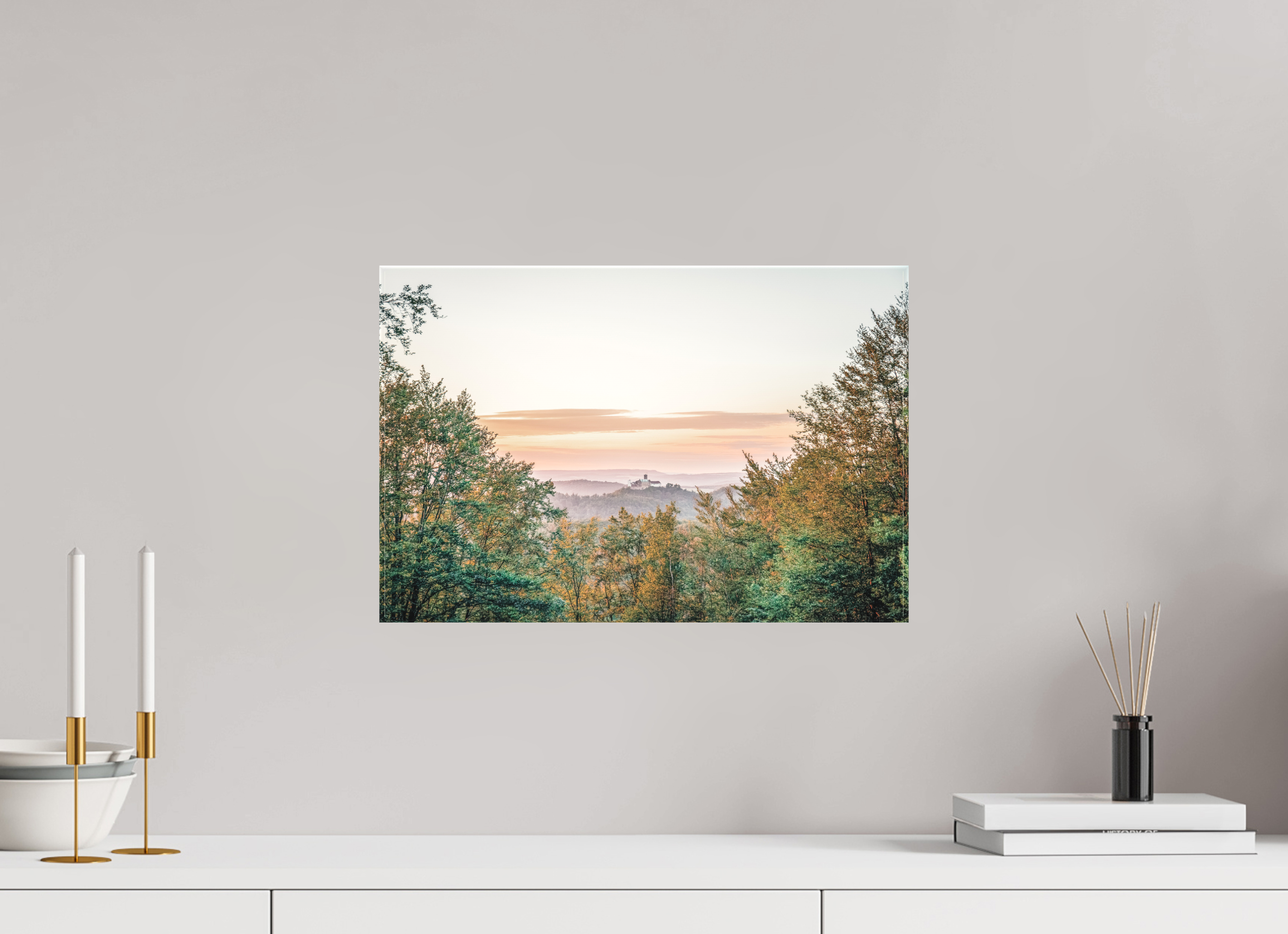 45 x 30 cm, Leinwandprint, matt Marienblick