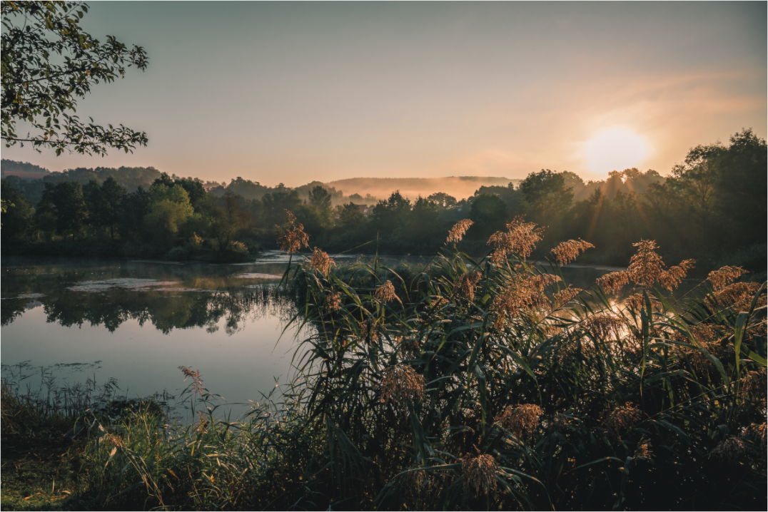 Sonnenaufgang über der Werra bei Mihla – Landschaftsfotografie
