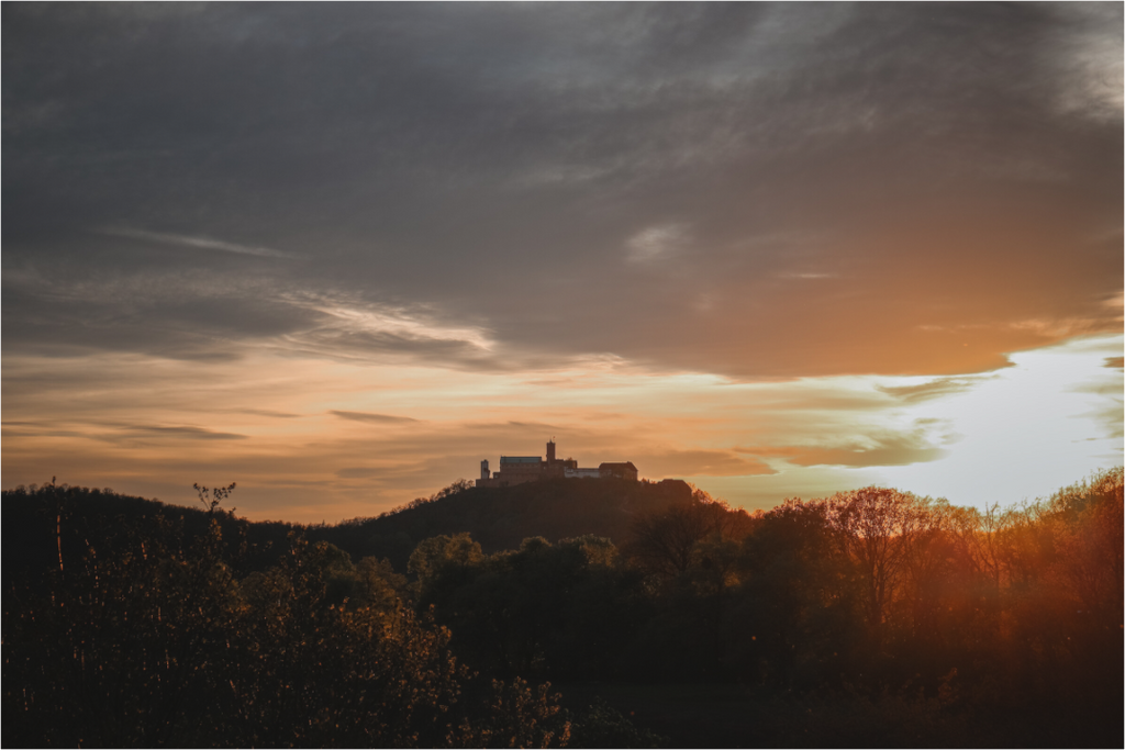 Wartburg bei Eisenach im Sonnenuntergang – Gegenlicht