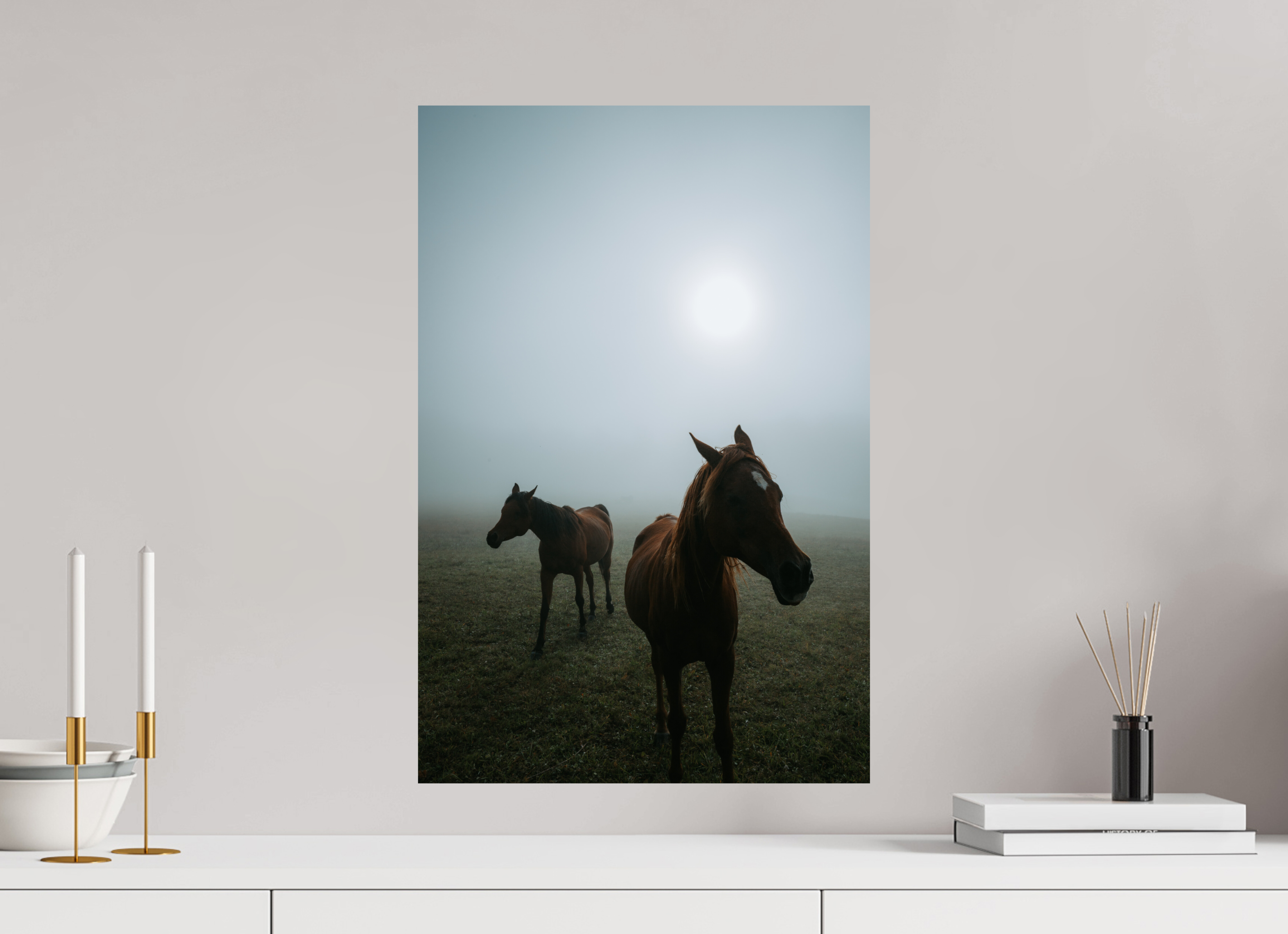 40 x 60 cm, Premium - Hahnemühle Photo Rag Baryta Pferde am Clausberg