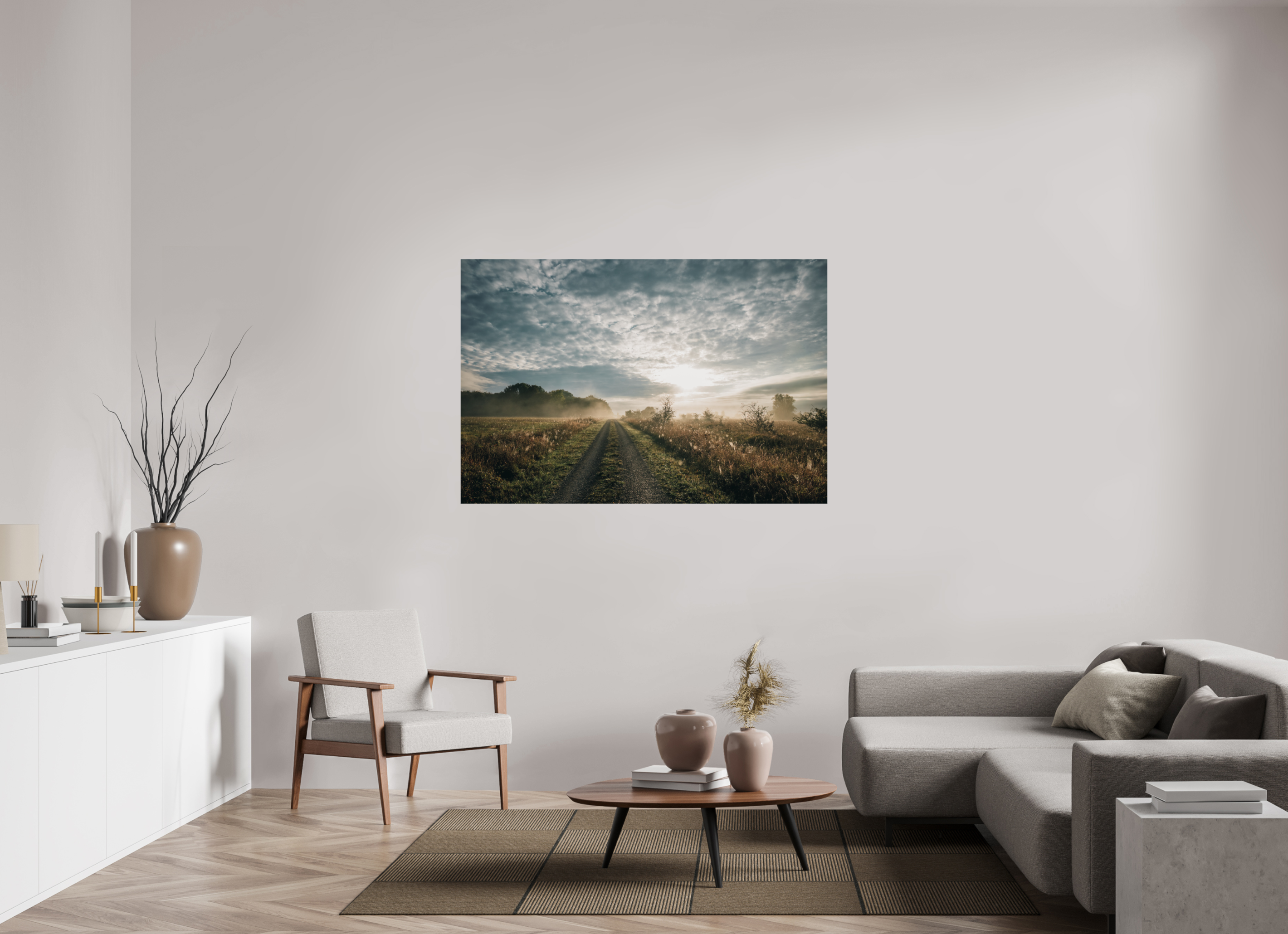 150 x 100 cm, Premium - Hahnemühle Photo Rag Baryta Hainich Sunrise