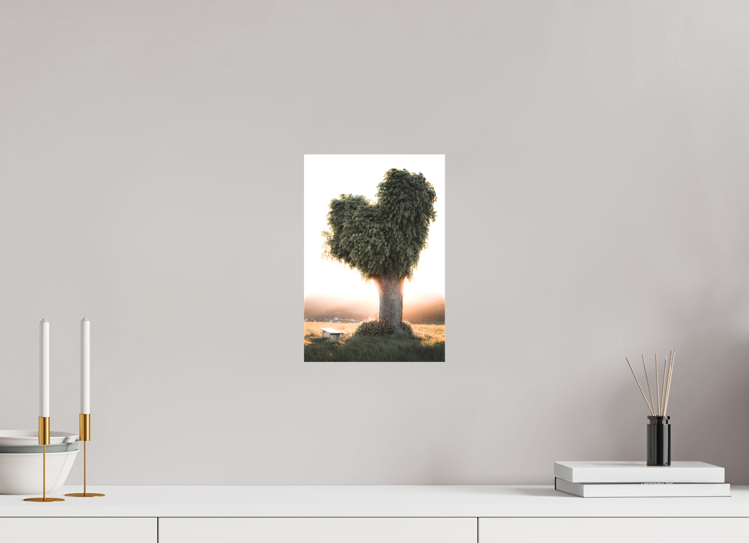 20 x 30 cm, Leinwandprint, matt Herzbaum Mosbach