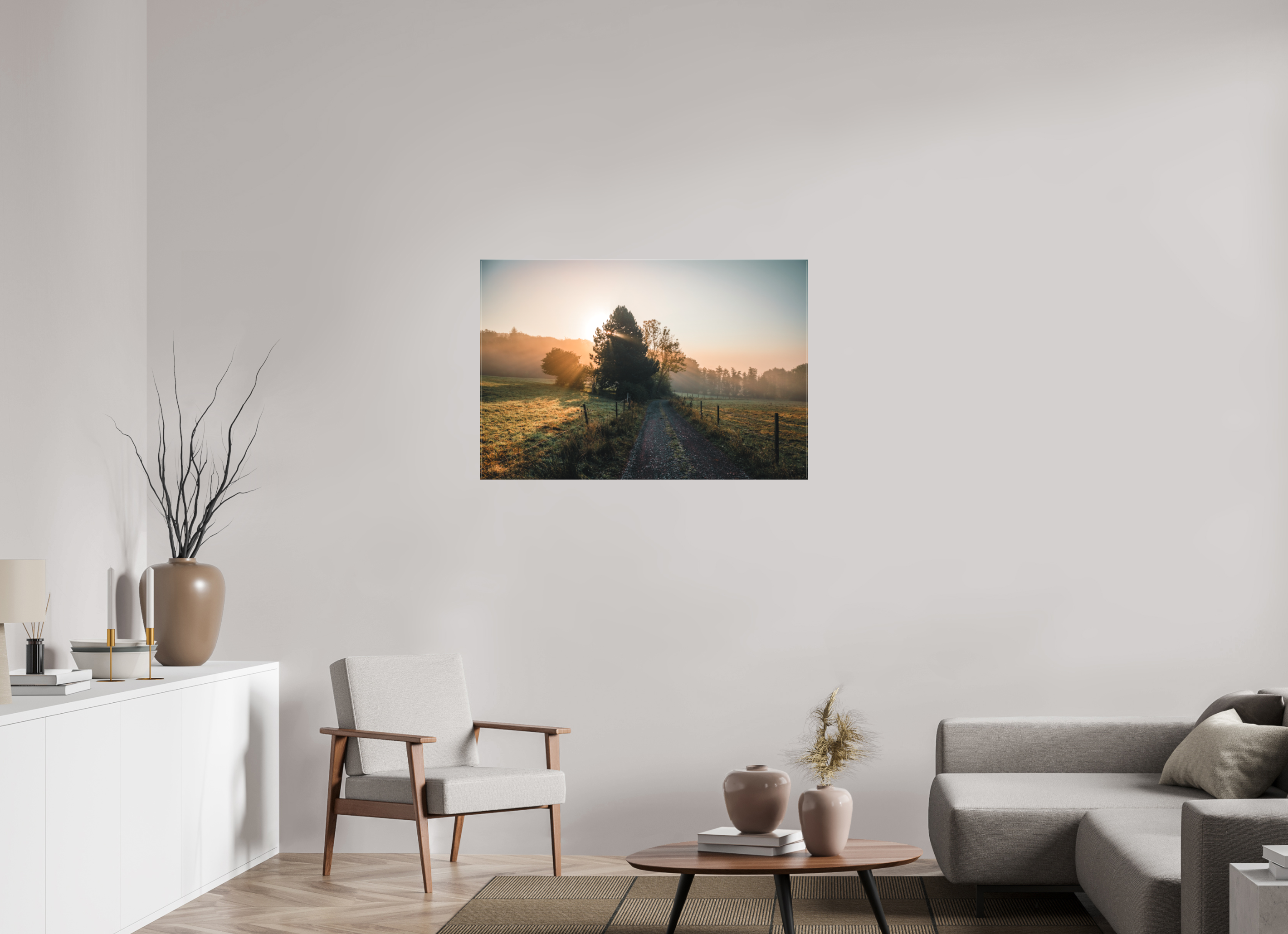 105 x 70 cm, Leinwandprint, matt Road to Mosbach