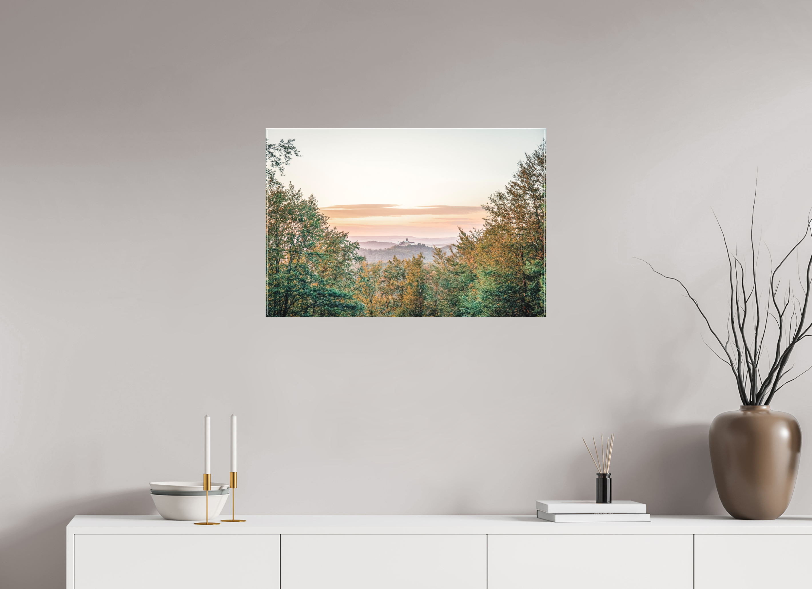 75 x 50 cm, Leinwandprint, matt Marienblick