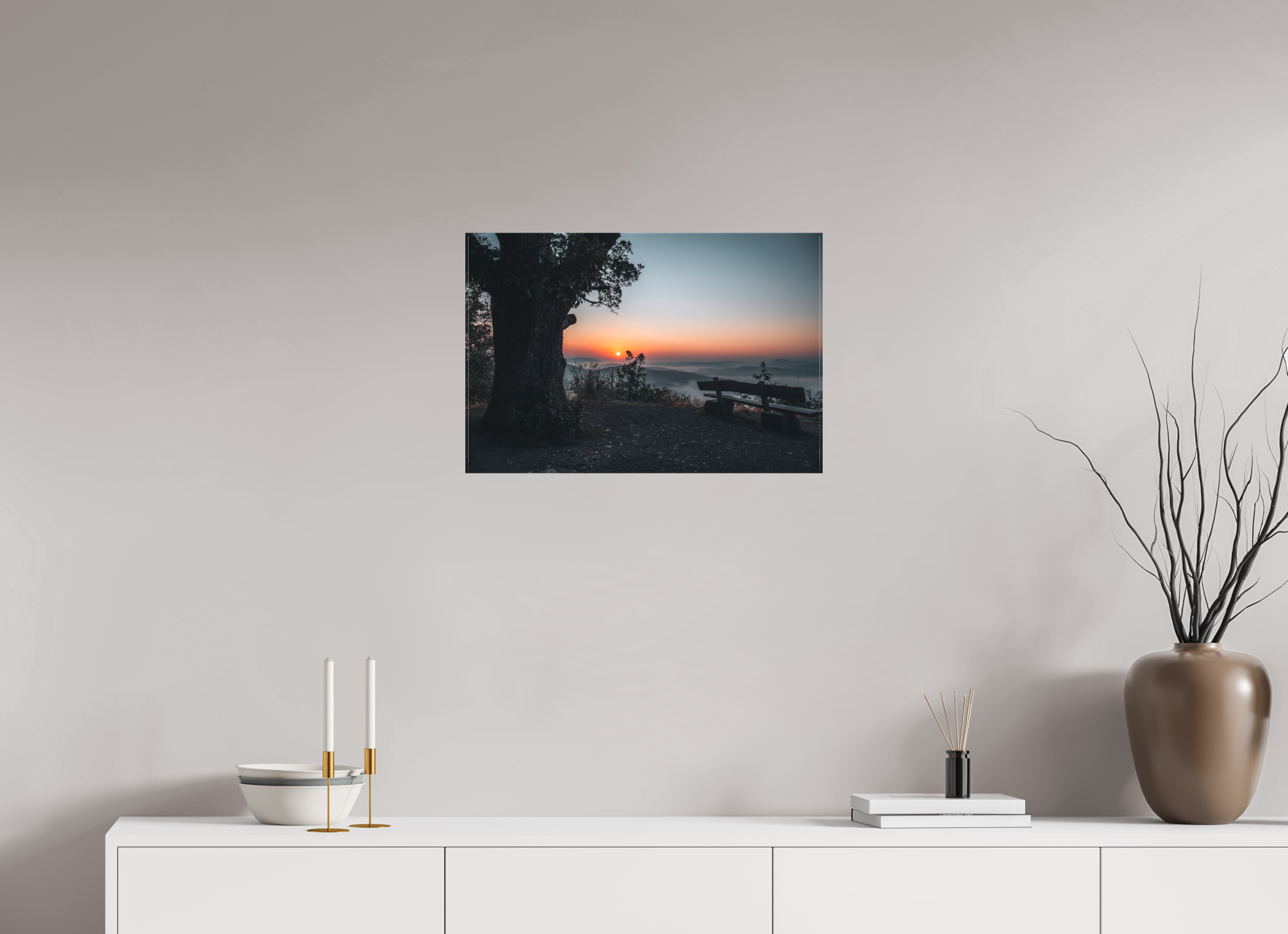 60 x 40 cm, Leinwandprint, matt Drachenstein Sunrise 2