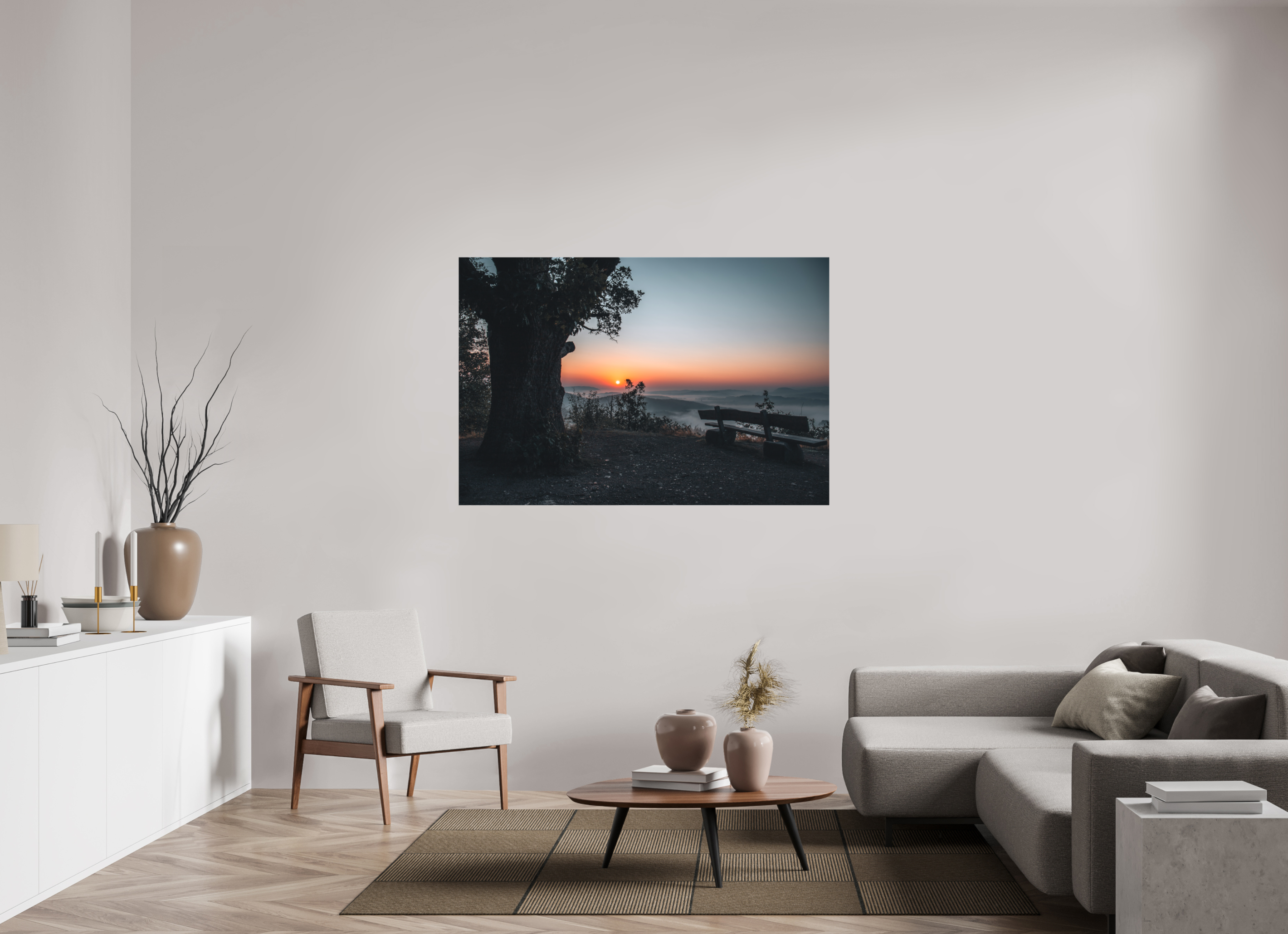 150 x 100 cm, Leinwandprint, matt Drachenstein Sunrise 2