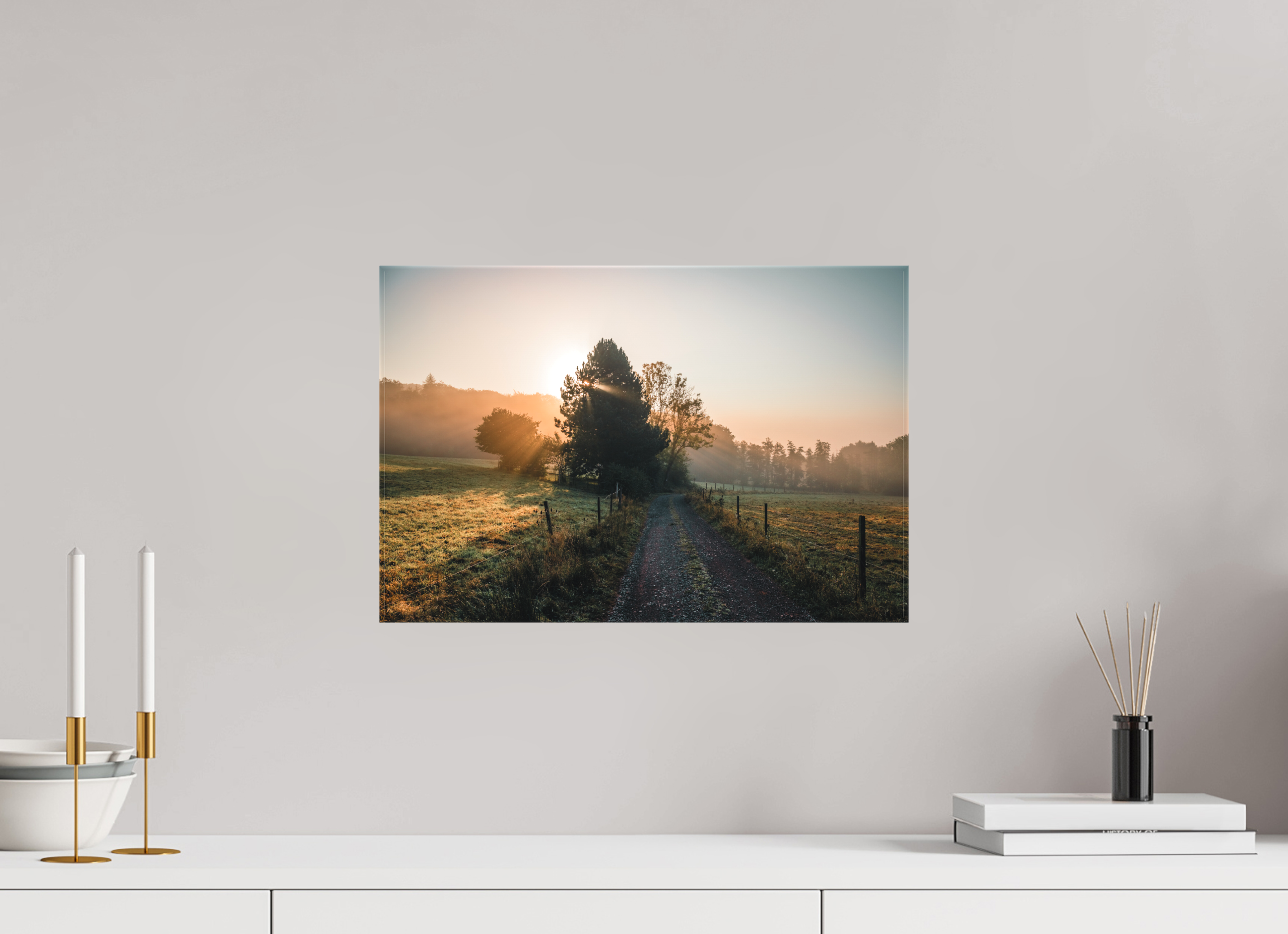 45 x 30 cm, Leinwandprint, matt Road to Mosbach