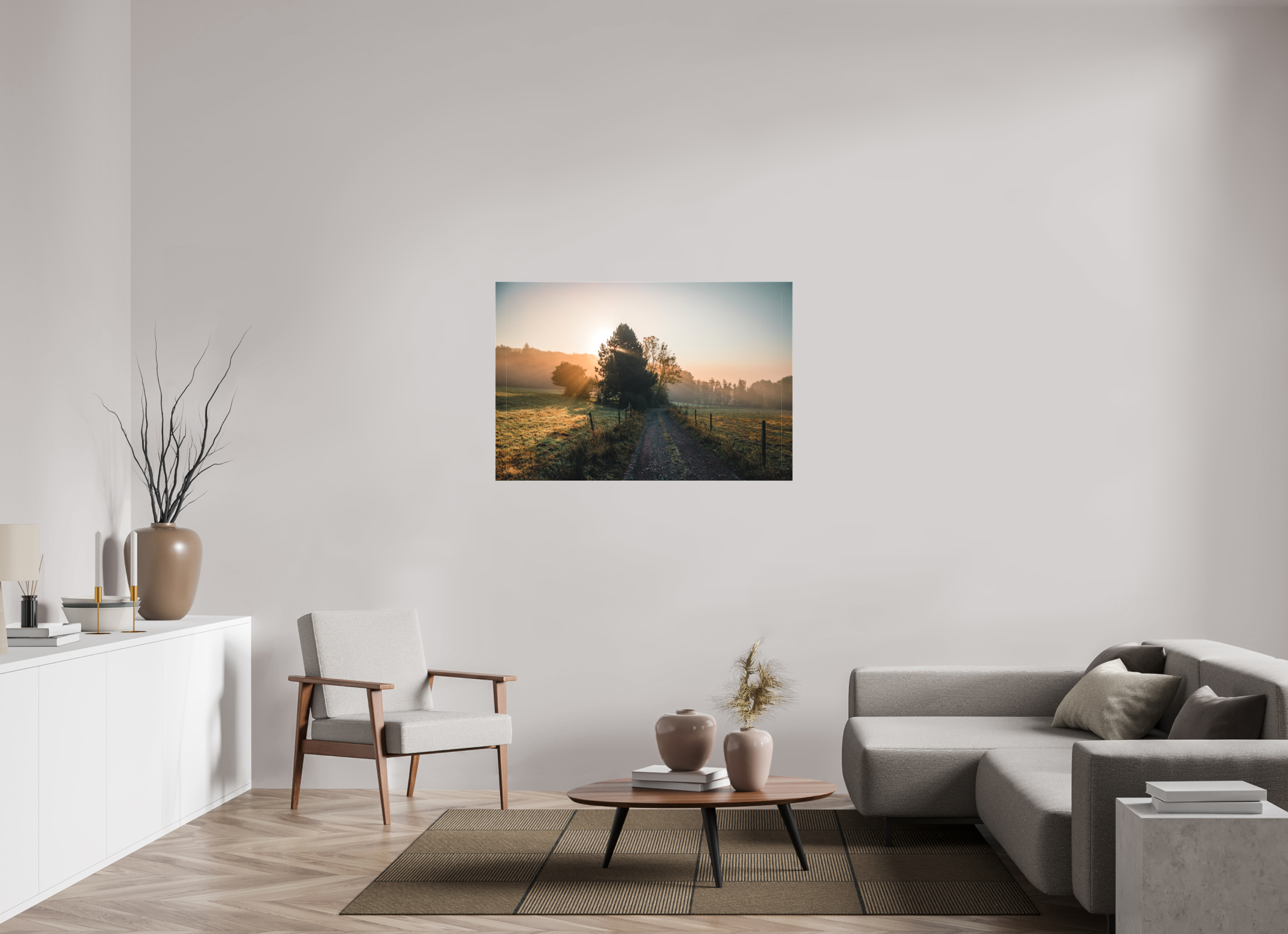 120 x 80 cm, Leinwandprint, matt Road to Mosbach