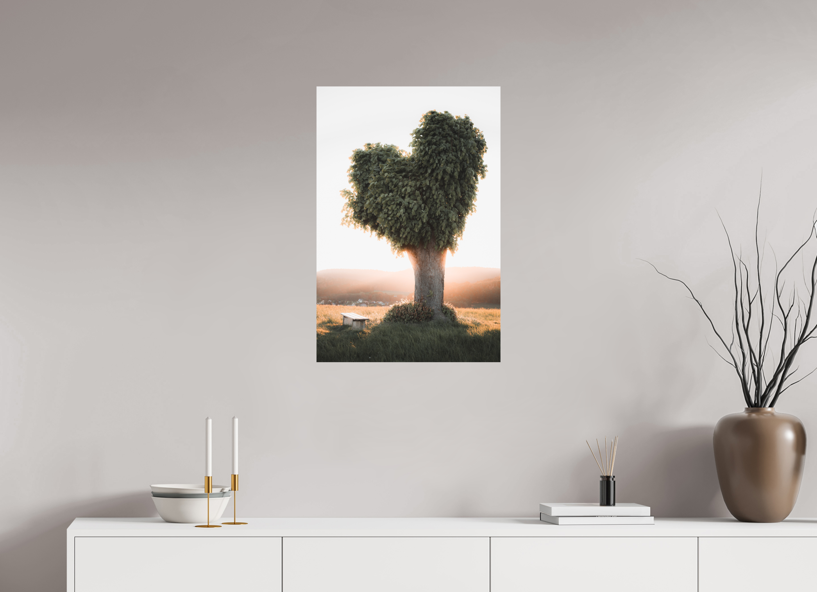 50 x 75 cm, Standard - Fuji Crystal Archive Silk Herzbaum Mosbach