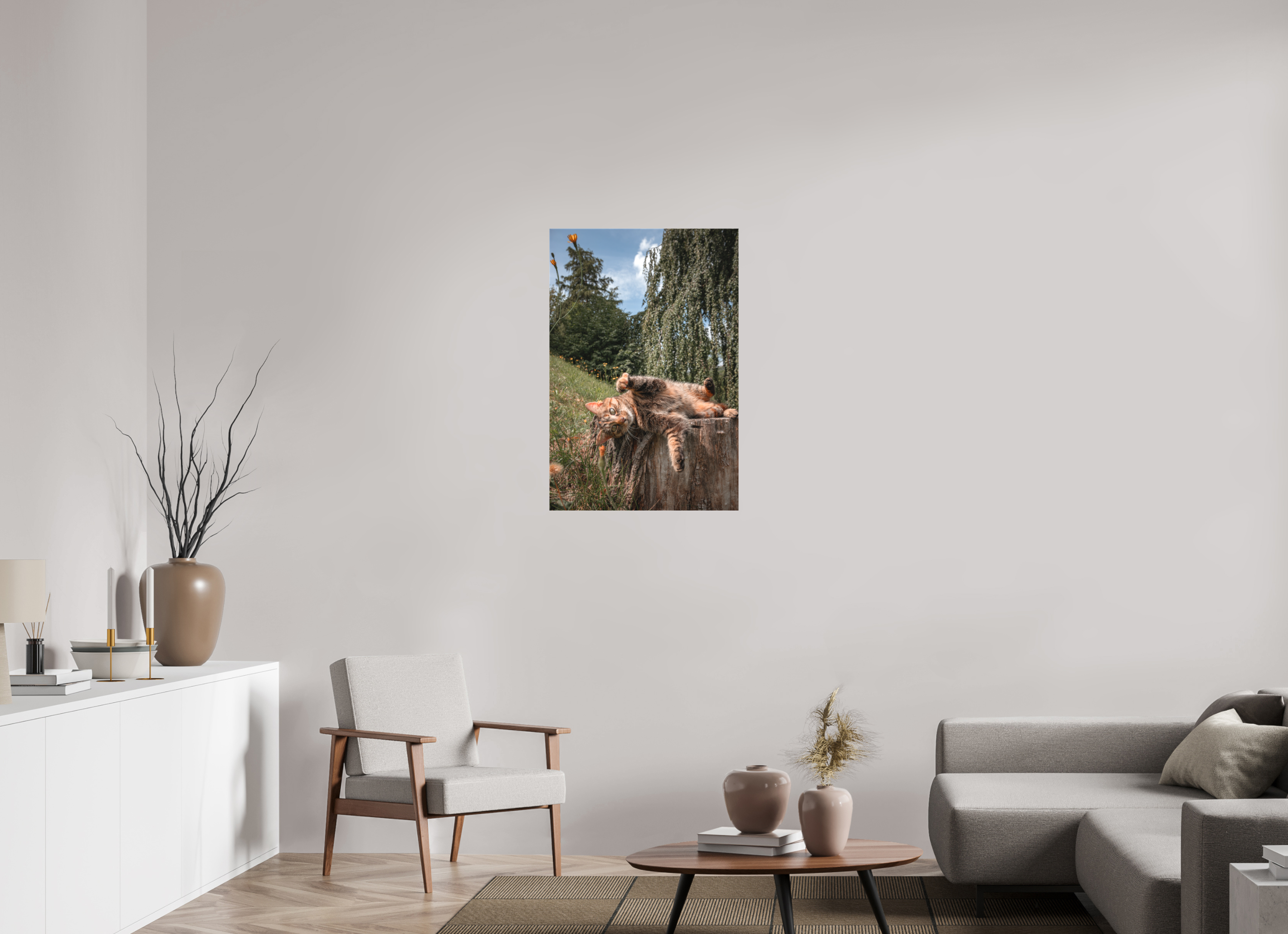 60 x 90 cm, Leinwandprint, matt Wild Cat