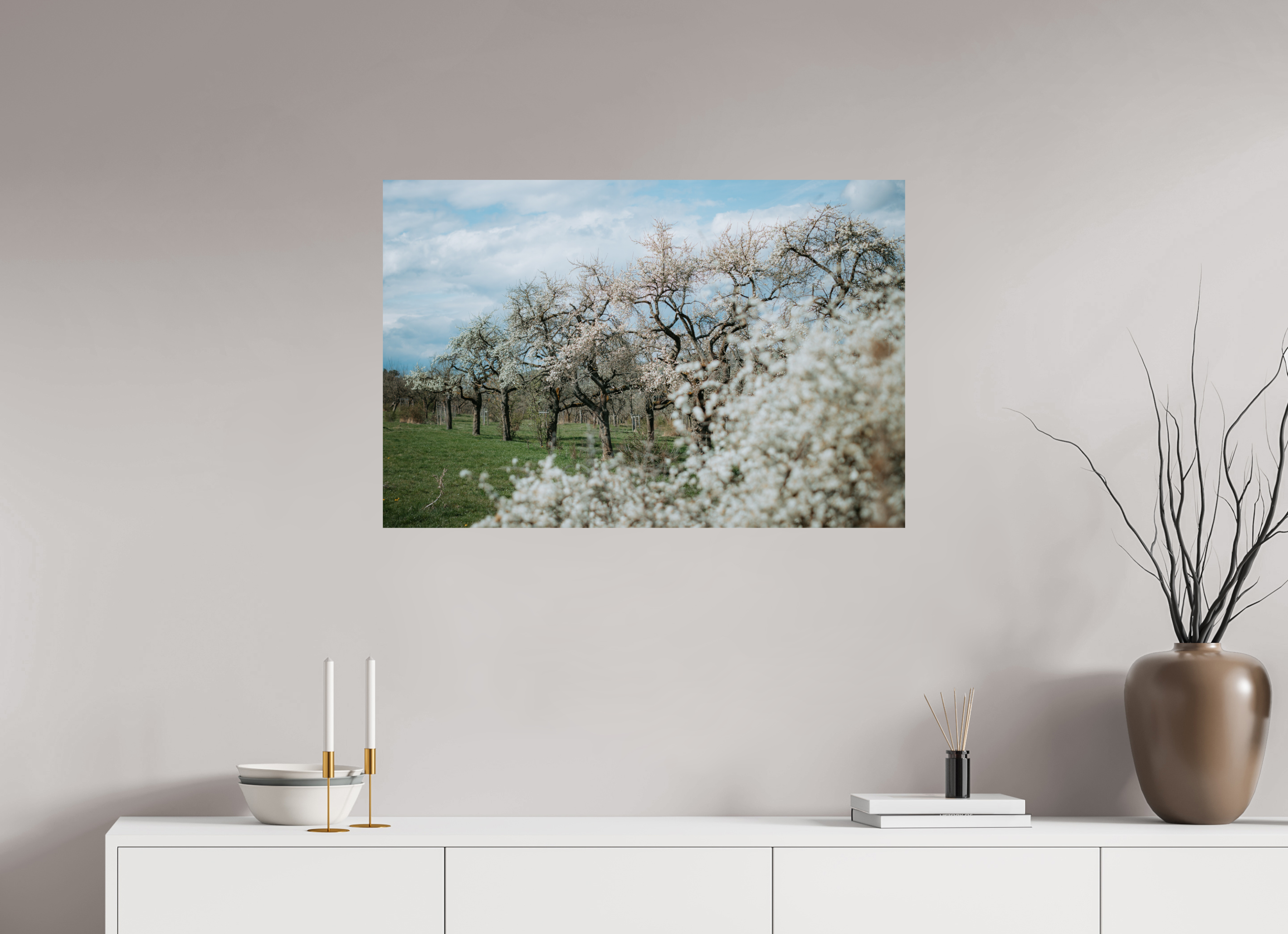 90 x 60 cm, Premium - Hahnemühle Photo Rag Baryta Kirschblüte