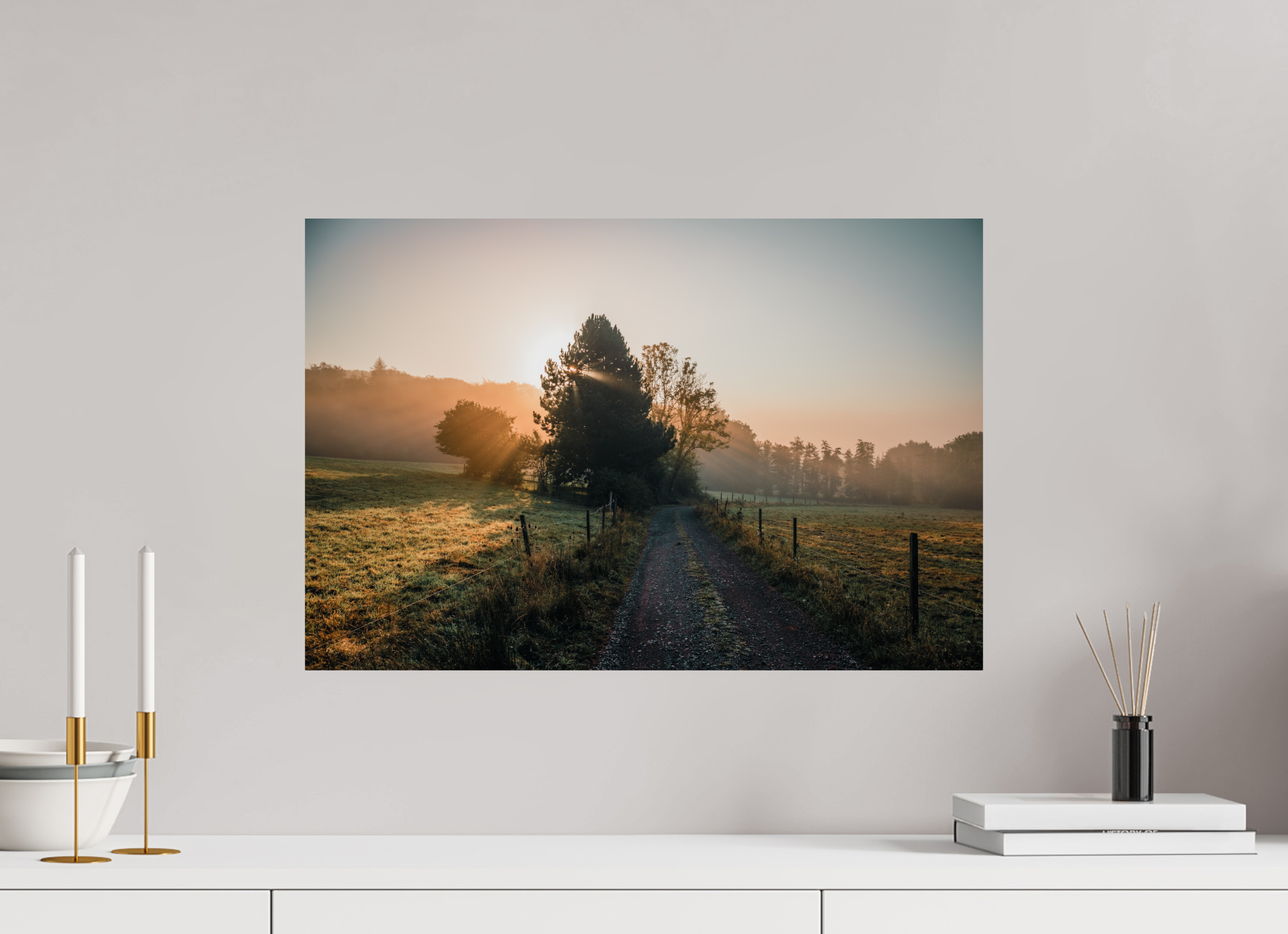 60 x 40 cm, Premium - Hahnemühle Photo Rag Baryta Road to Mosbach