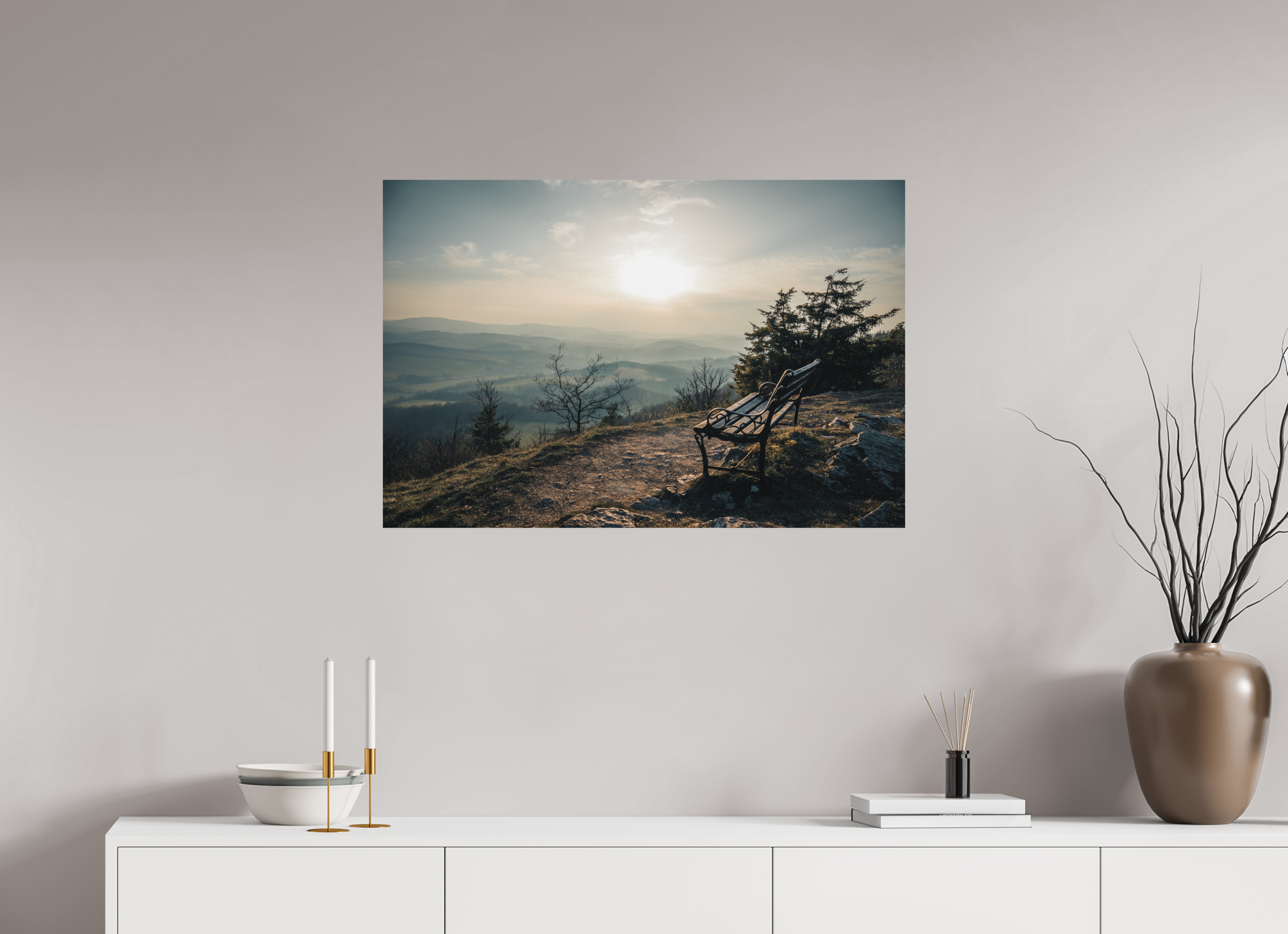 90 x 60 cm, Standard - Fuji Crystal Archive Silk Hörselberg Sunset