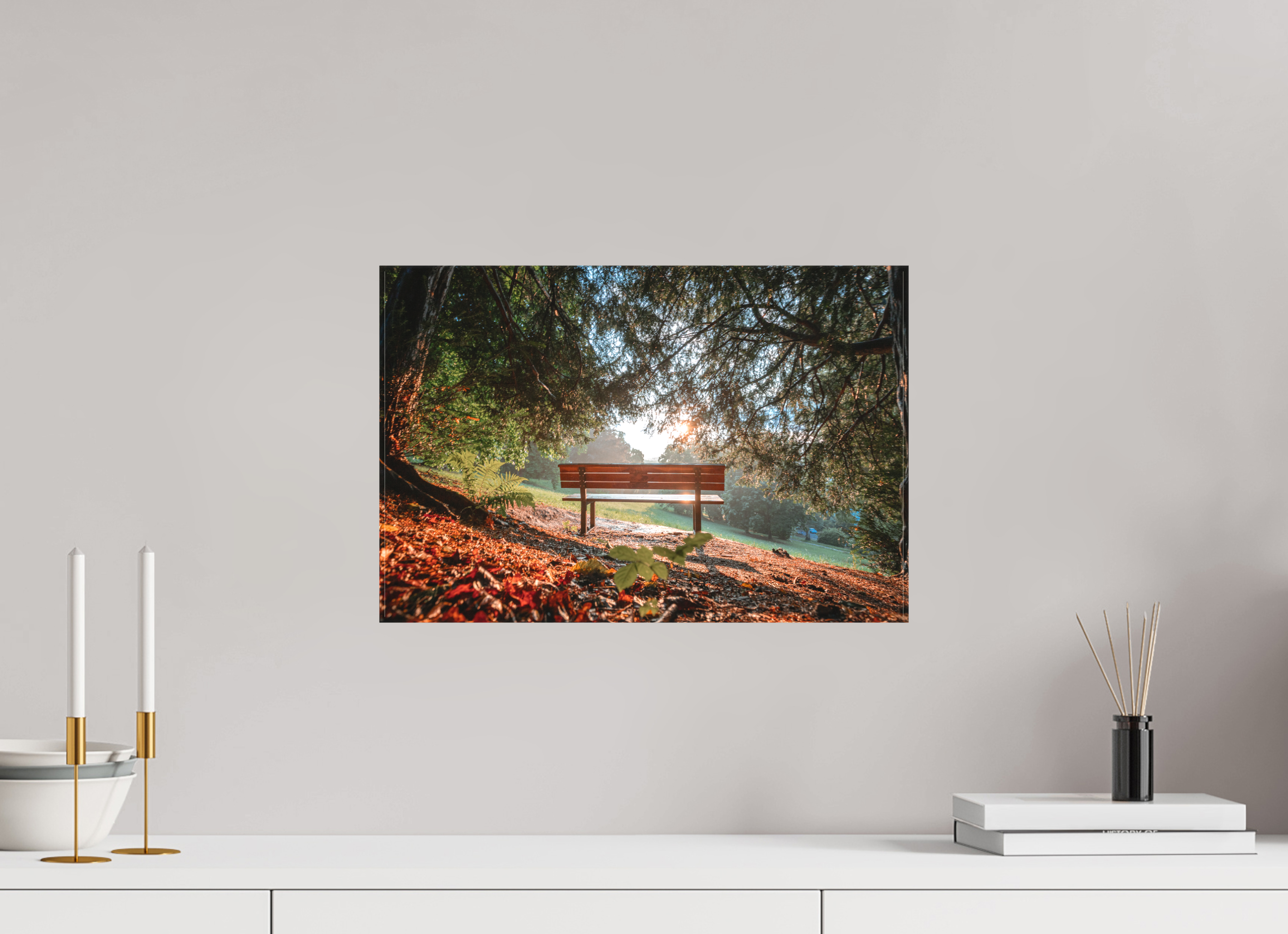 45 x 30 cm, Leinwandprint, matt Eisenach Stadtpark