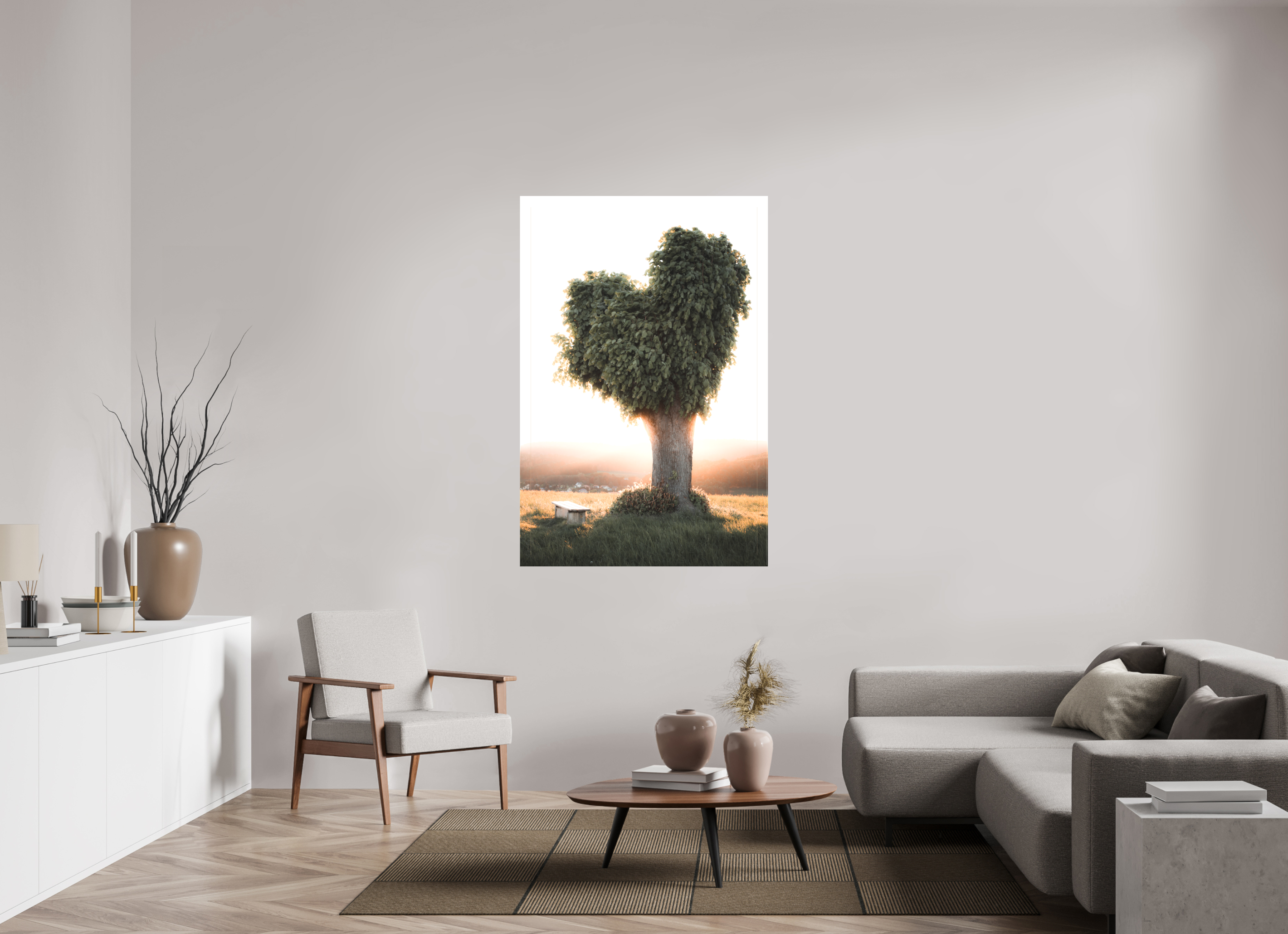 100 x 150 cm, Leinwandprint, matt Herzbaum Mosbach