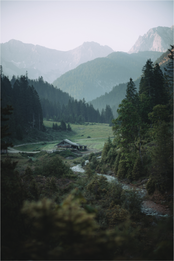 Naturaufnahme aus dem Karwendelgebirge – alpine Landschaft