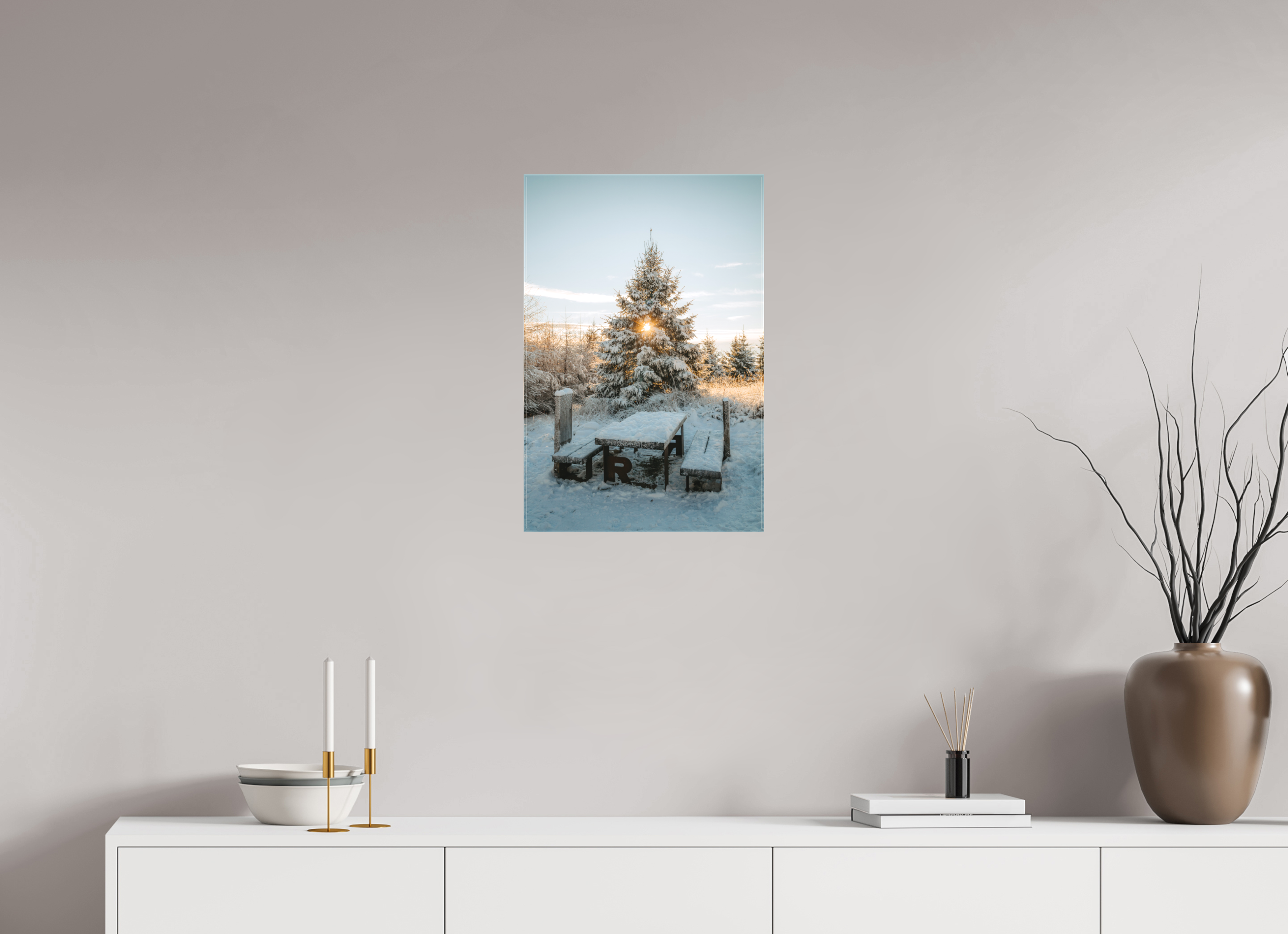 40 x 60 cm, Leinwandprint, matt Rennsteig Ruhla